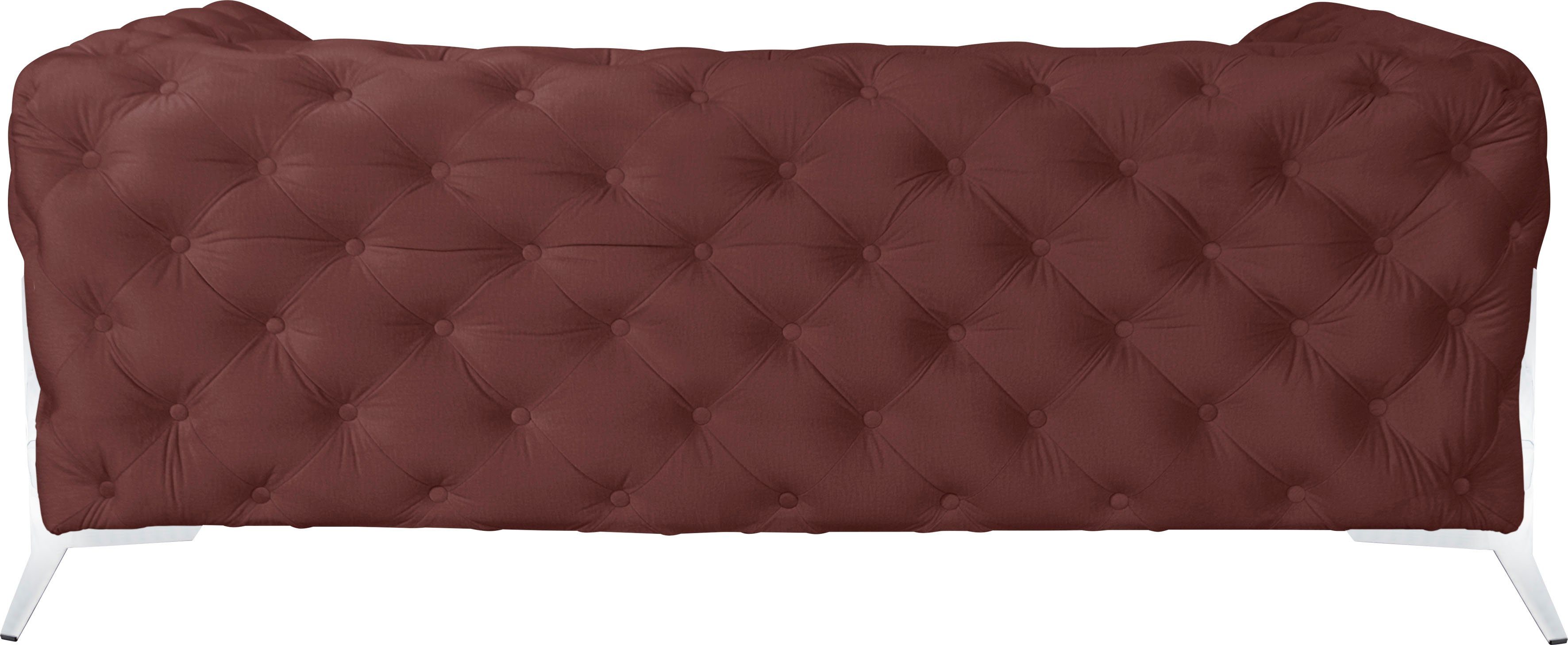 Leonique Chesterfield-bank Amaury luxueuze capitonnage, moderne chesterfield look, kleur van de poten ter keuze