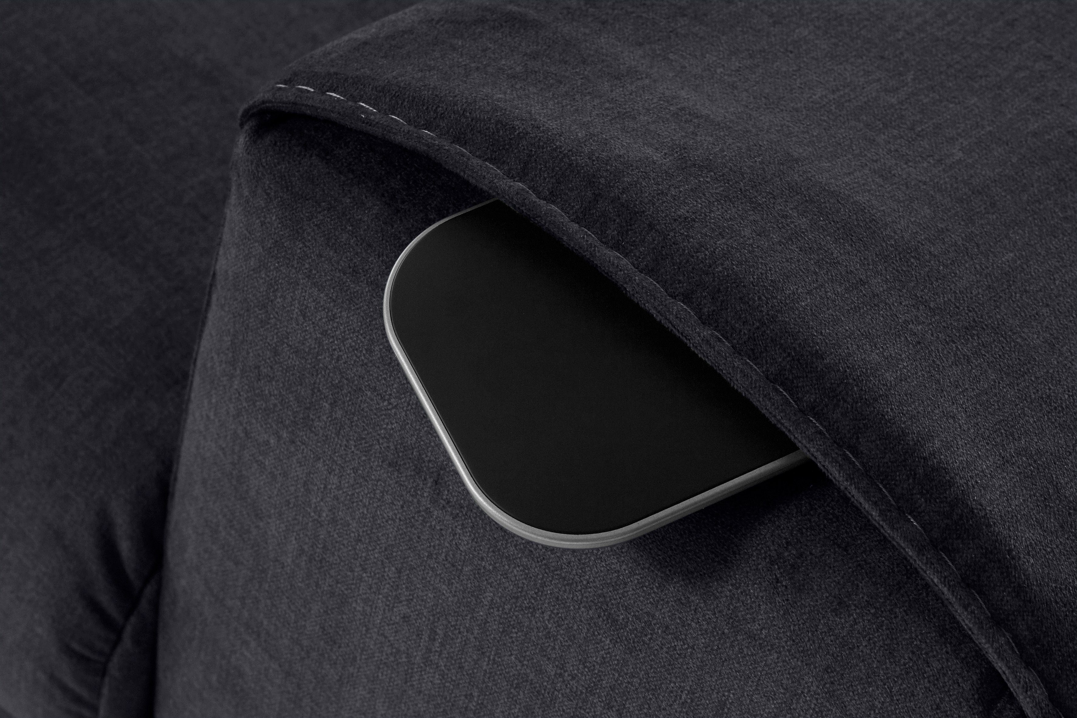 COTTA Hoekbank Morven L-vorm met hoofdeindeverstelling keuze met bedfunctie, bedlade & draadloze oplader