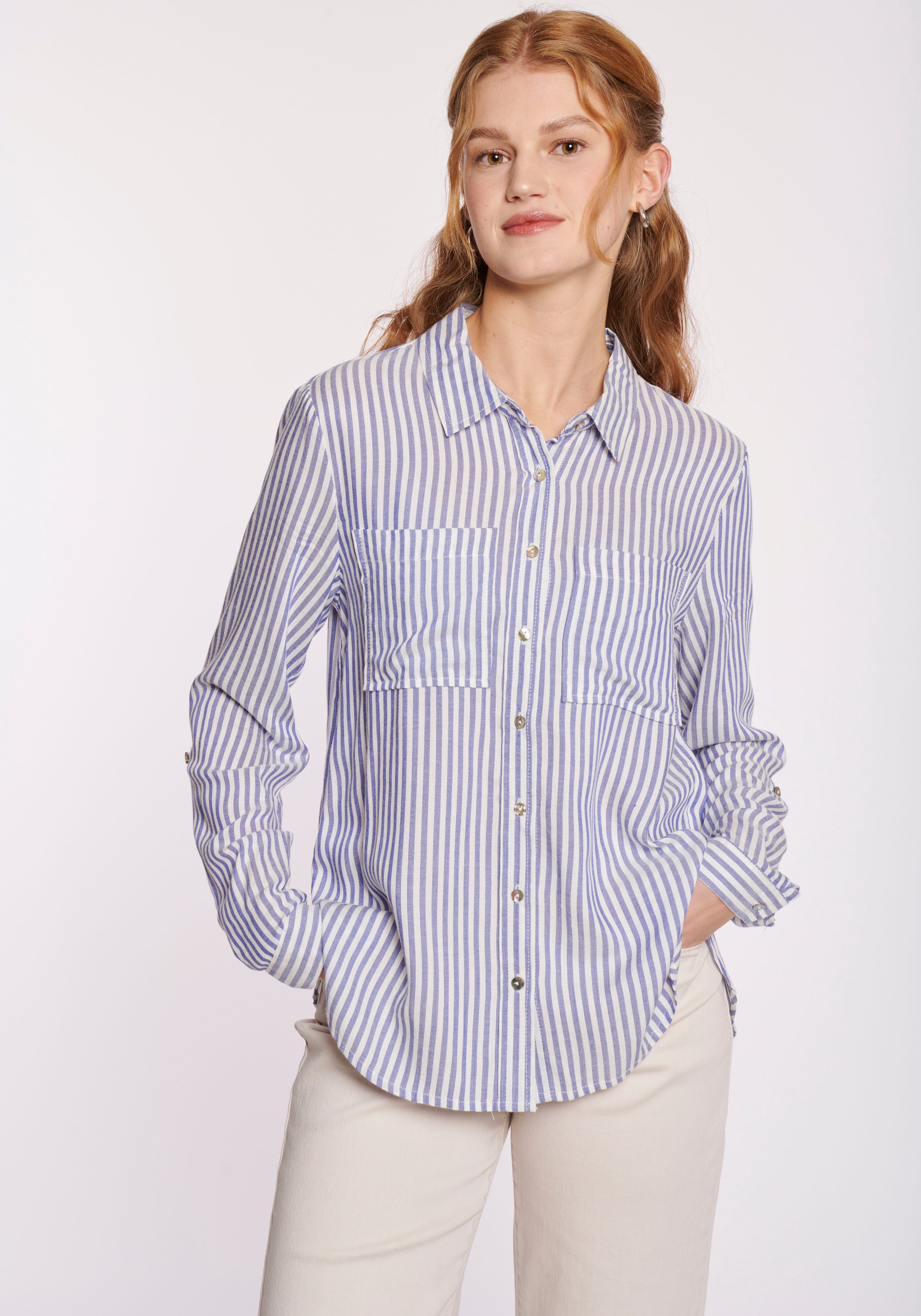 HaILYS Overhemdblouse LS V BL Je44tte Stripe