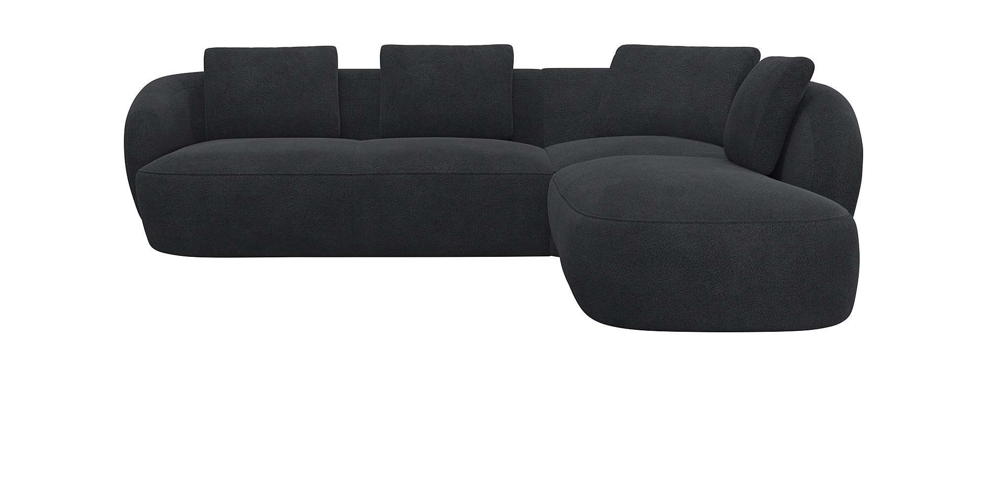 FLEXLUX Hoekbank Torino, rund, L-Form, Sofa-Ecke mit Ottomane