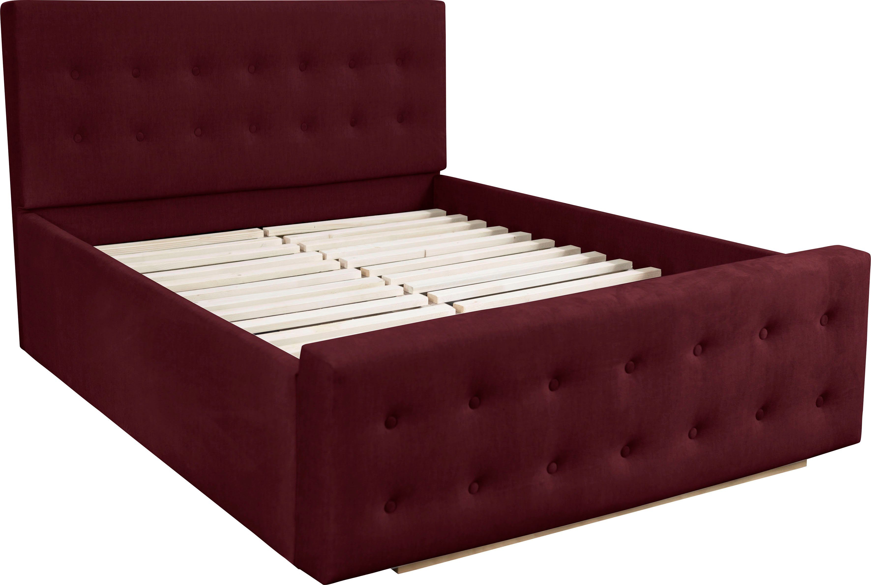 Home affaire Gestoffeerd bed Vaine in 5 breedten, ook in lengte 220 cm, incl. lattenrol