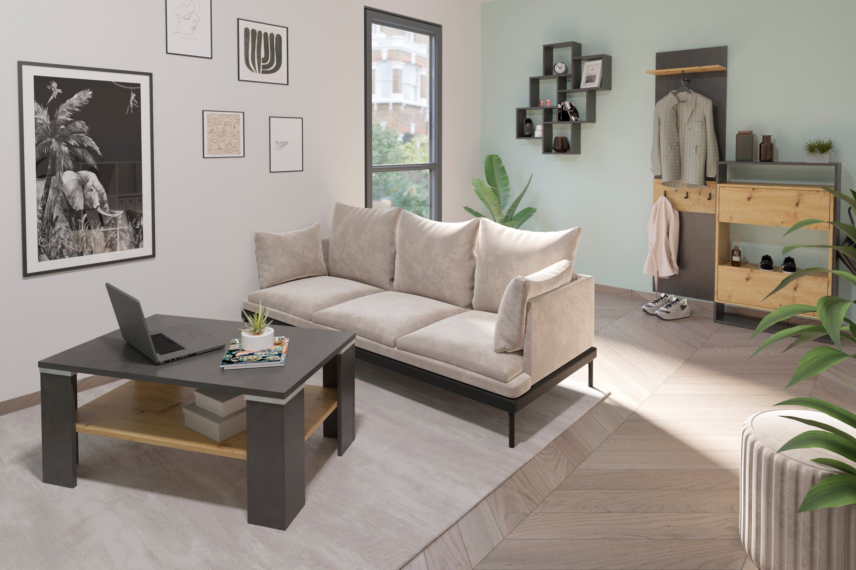 FMD Salontafel BASTIA Breedte 100 cm