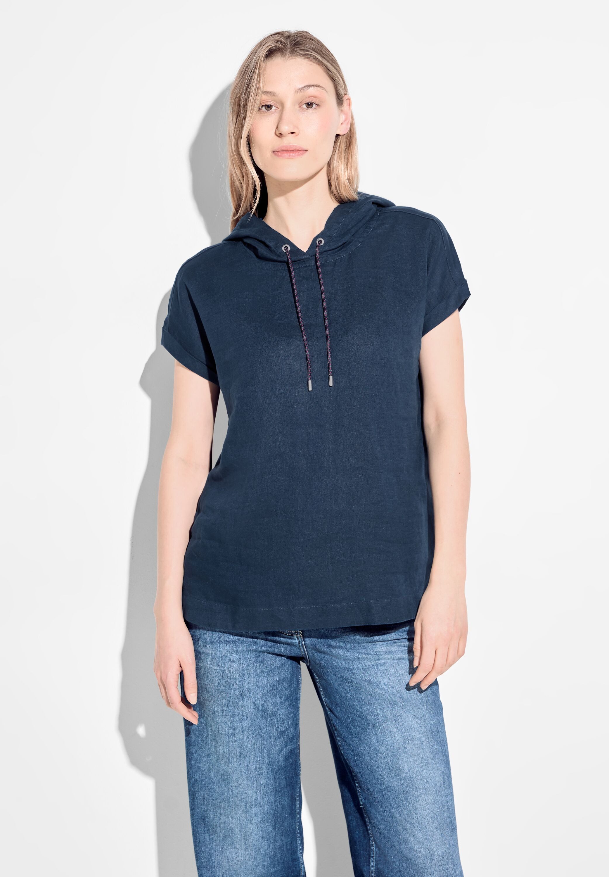 Cecil Blouse met korte mouwen in unikleur