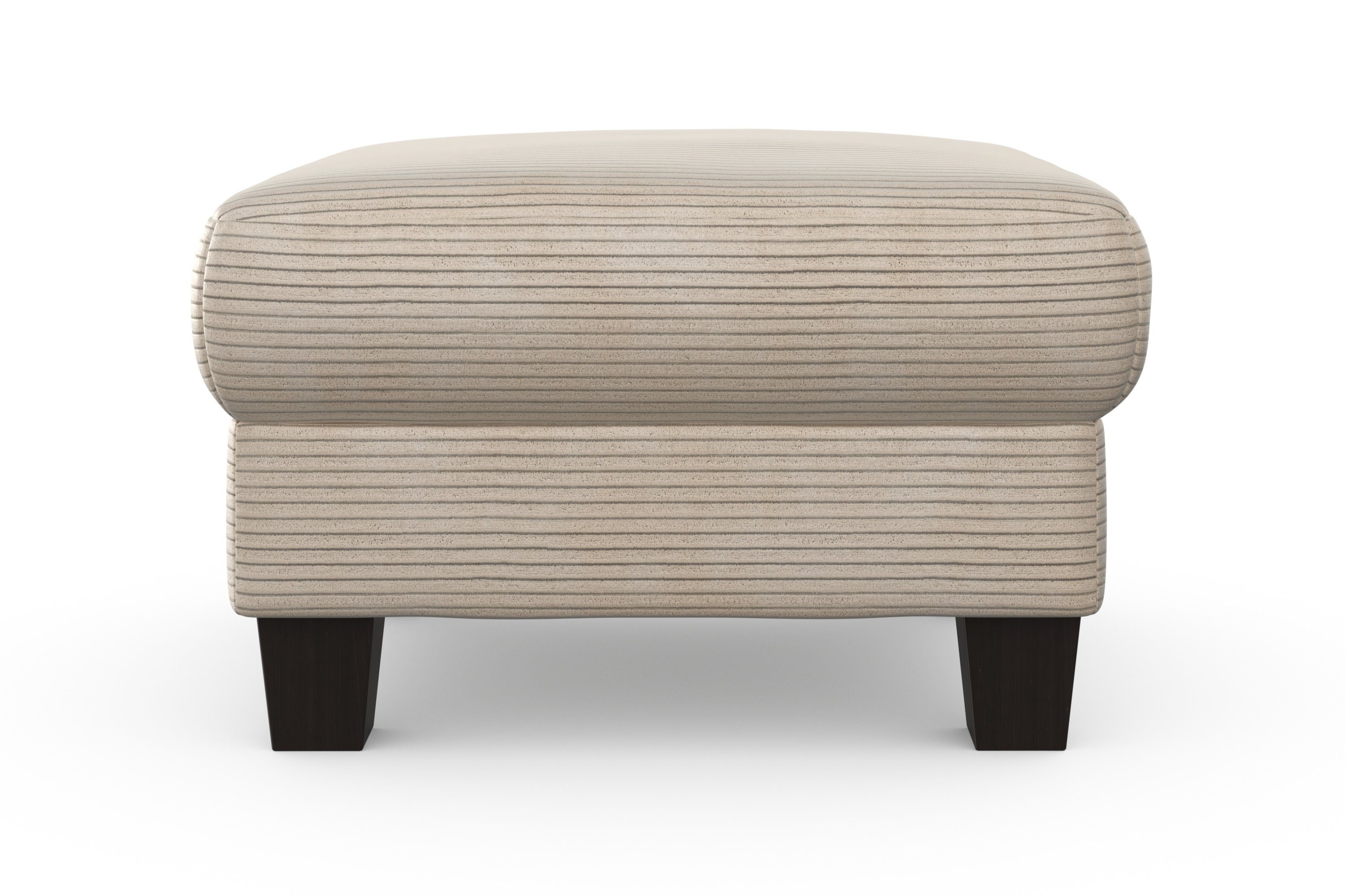 Home affaire Hocker Summer met bergruimte, cord-bekleding, wengékleurige houten poten