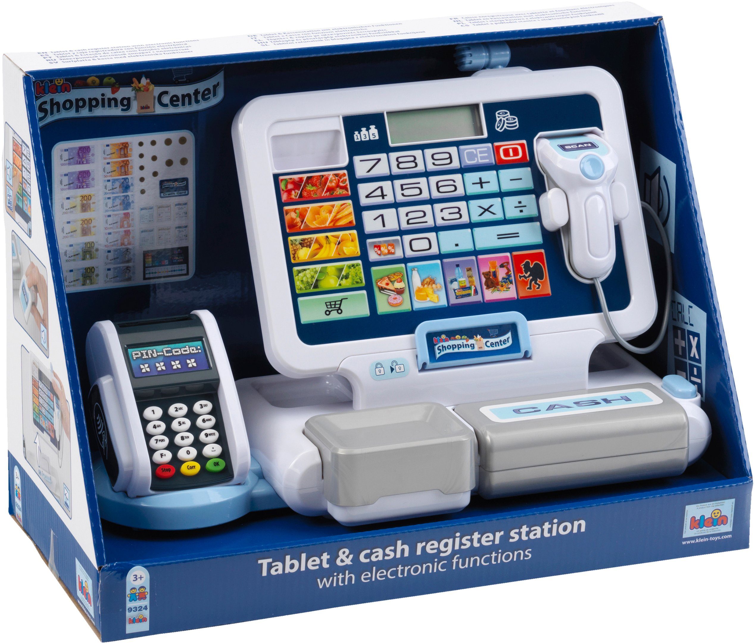 Klein Speelkassa Shoppingcenter-tablet en -kassa