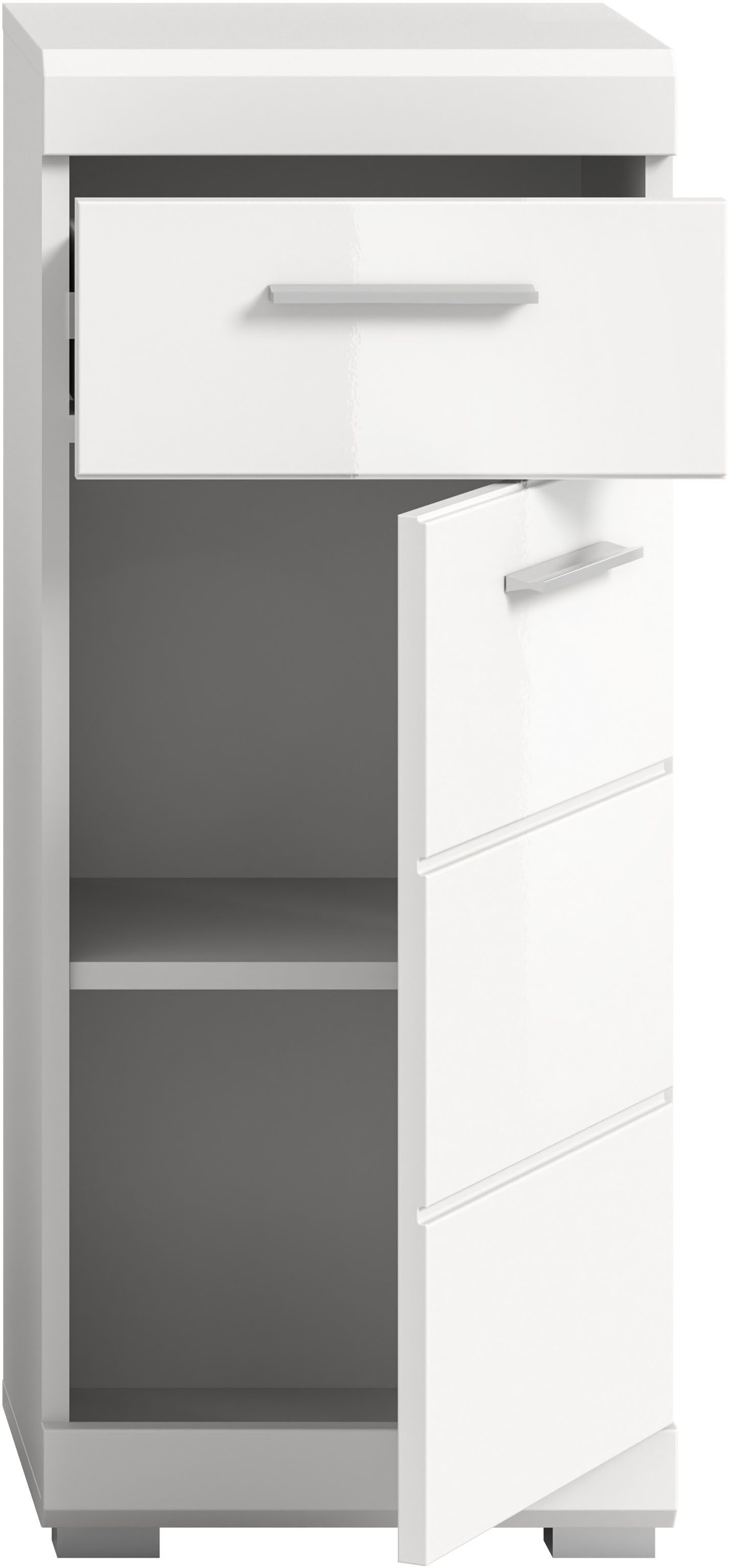INOSIGN Onderkast Siena, breedte 37 cm, 1 deur, 1 lade, 2 vakken, MDF-front in verschillende kleuren verkrijgbaar, badkamermeubels, badkamerkast, commode, badkamer (1 stuk)