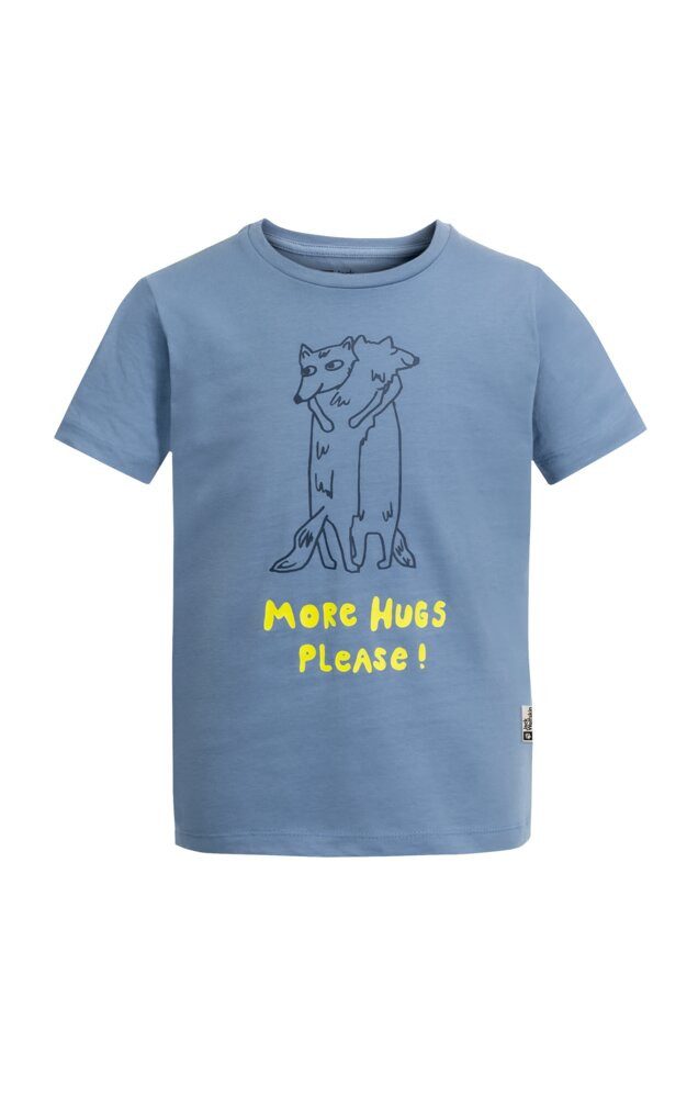 Jack Wolfskin T-shirt MORE HUGS T K met omarmingsmotief jongens t-shirts maat 152 blauw
