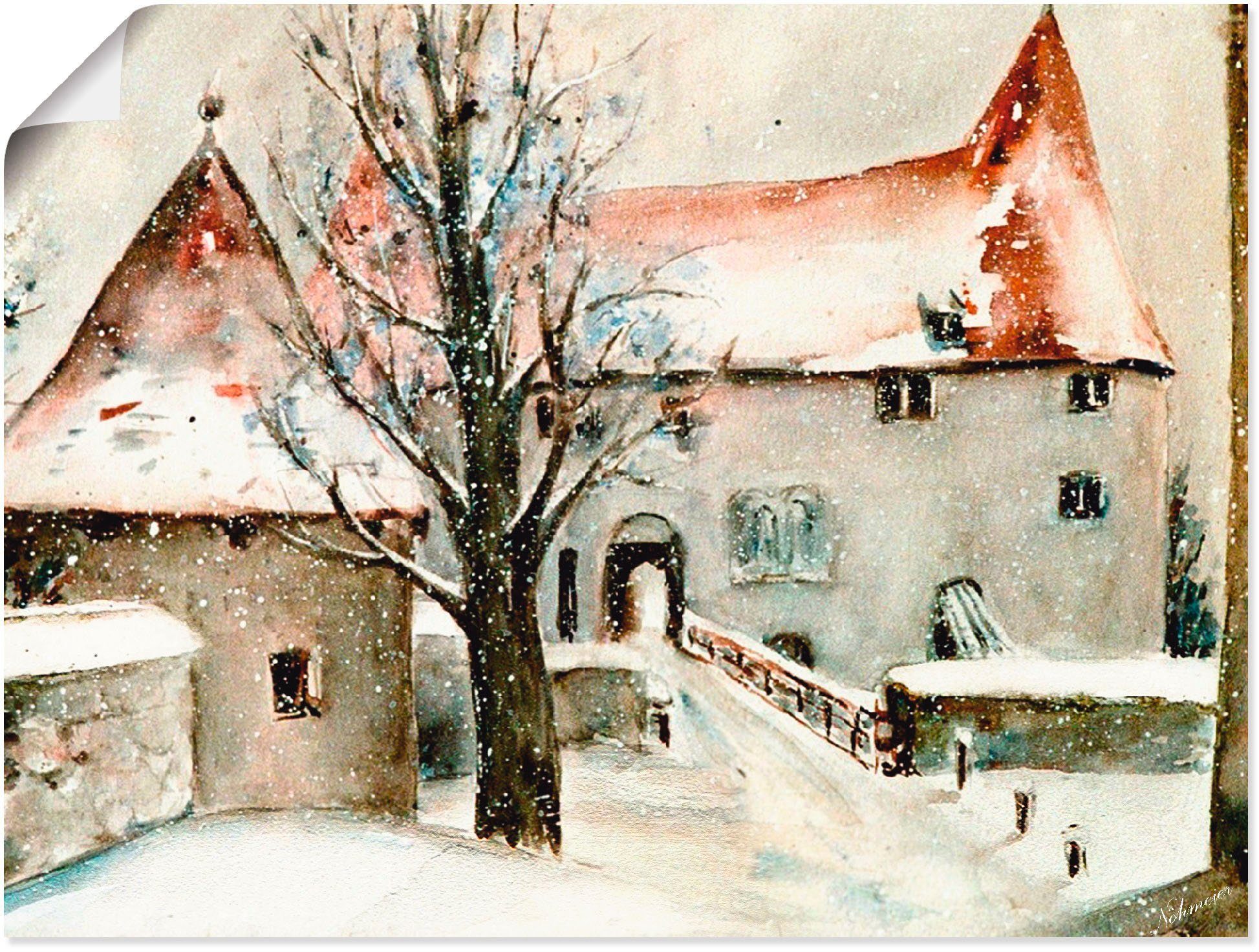 Artland artprint Winter auf der Burg