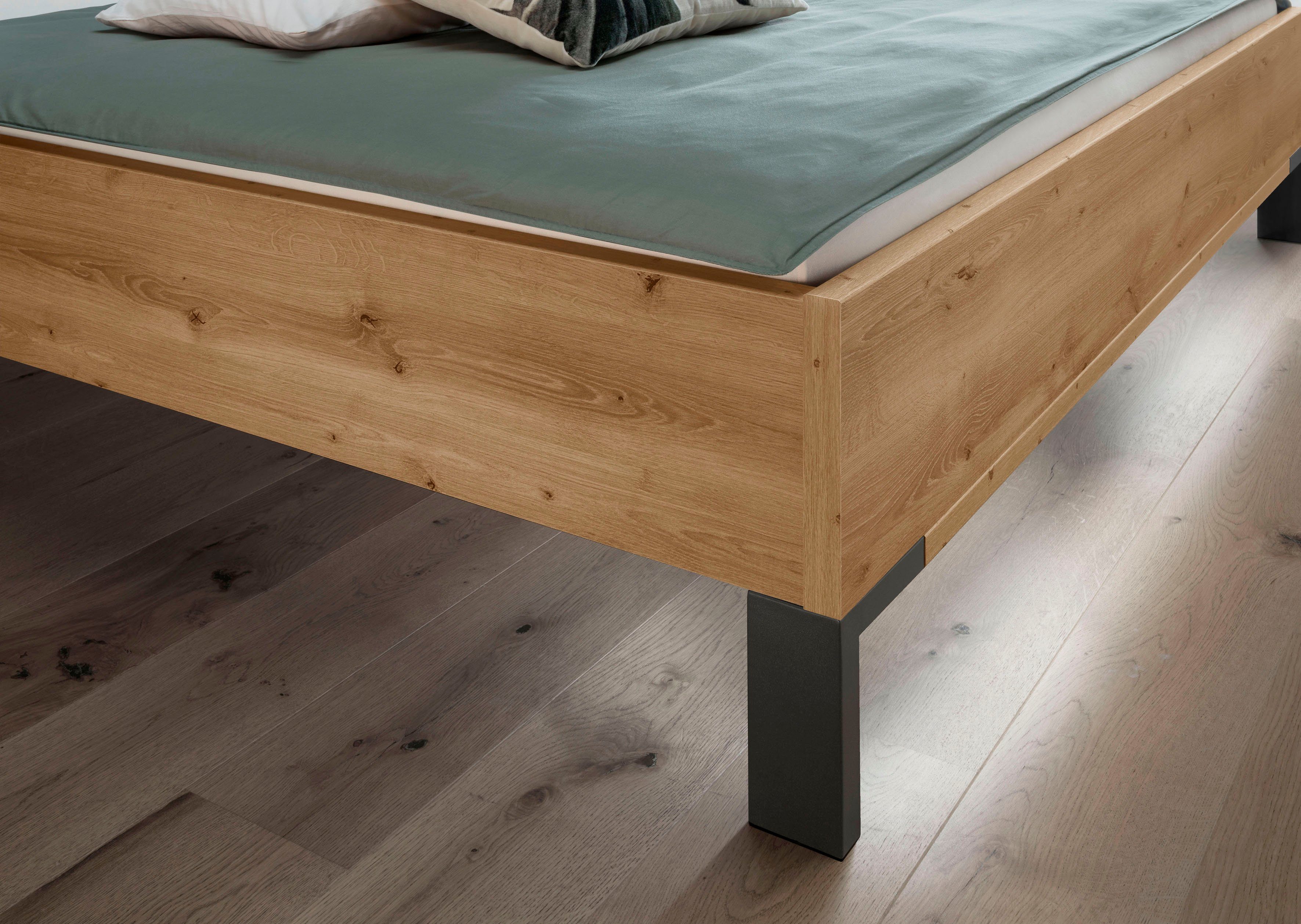 WIEMANN Futonbed Monaco, 4-voudig in hoogte verstelbaar met stijlvol houten hoofdbord, made in germany