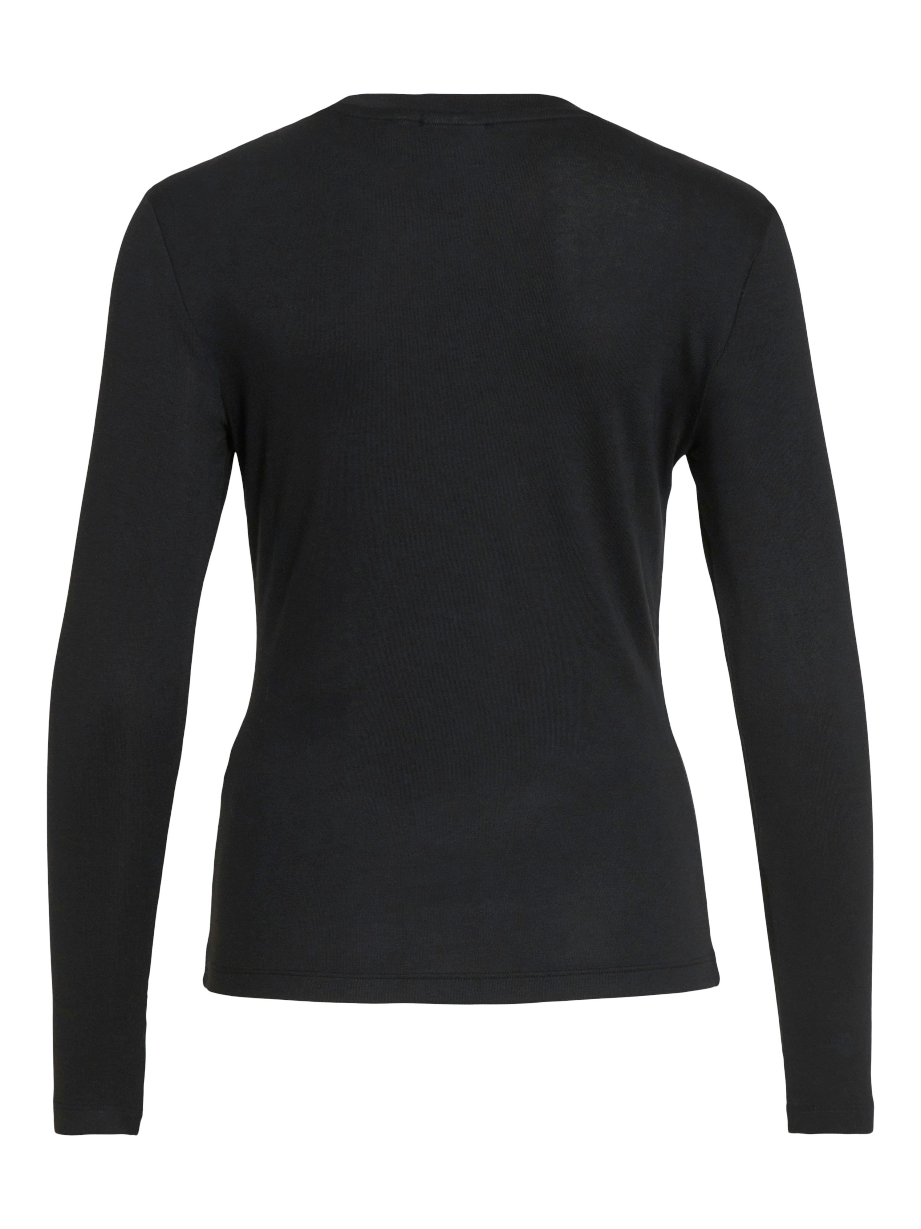 Vila Shirt met lange mouwen VIALEXIA O-NECK L S TOP NOOS