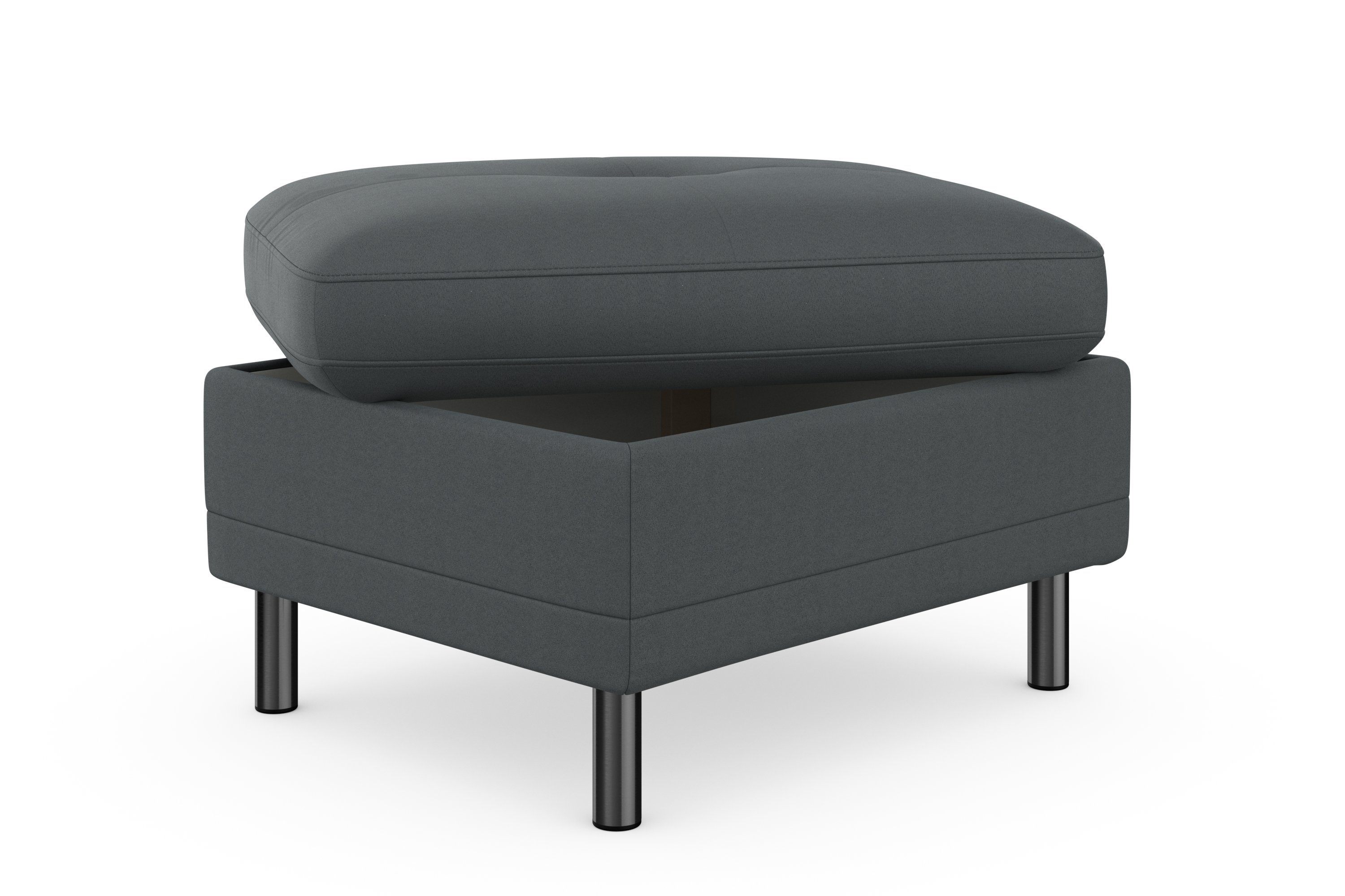 Places of Style Hocker met bergruimte Calando passend bij het bekleding van de calando-serie, ook met soft-clean bekleding