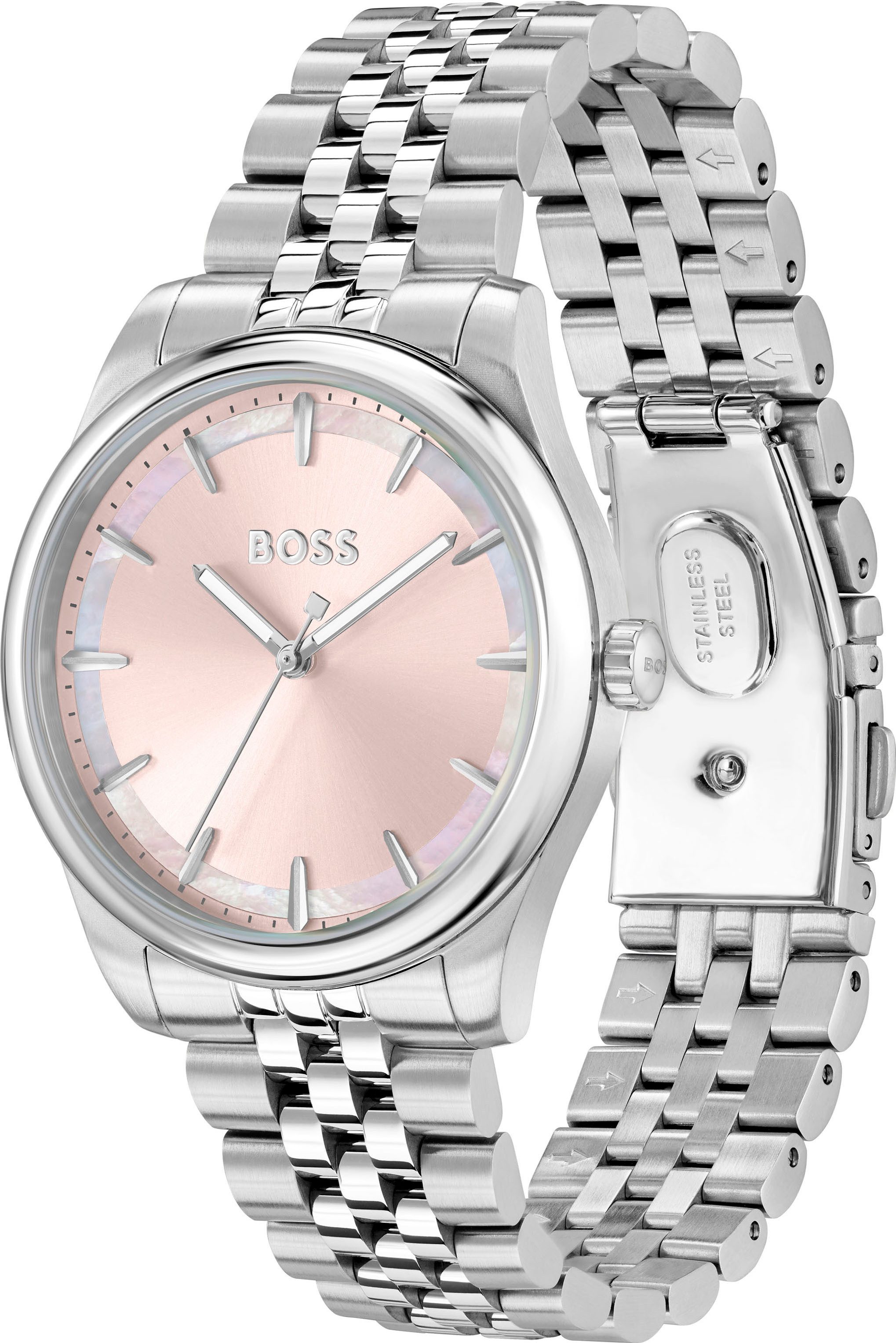 Boss Kwartshorloge GRACEFUL Horloge, dameshorloge, stalen band, analoog