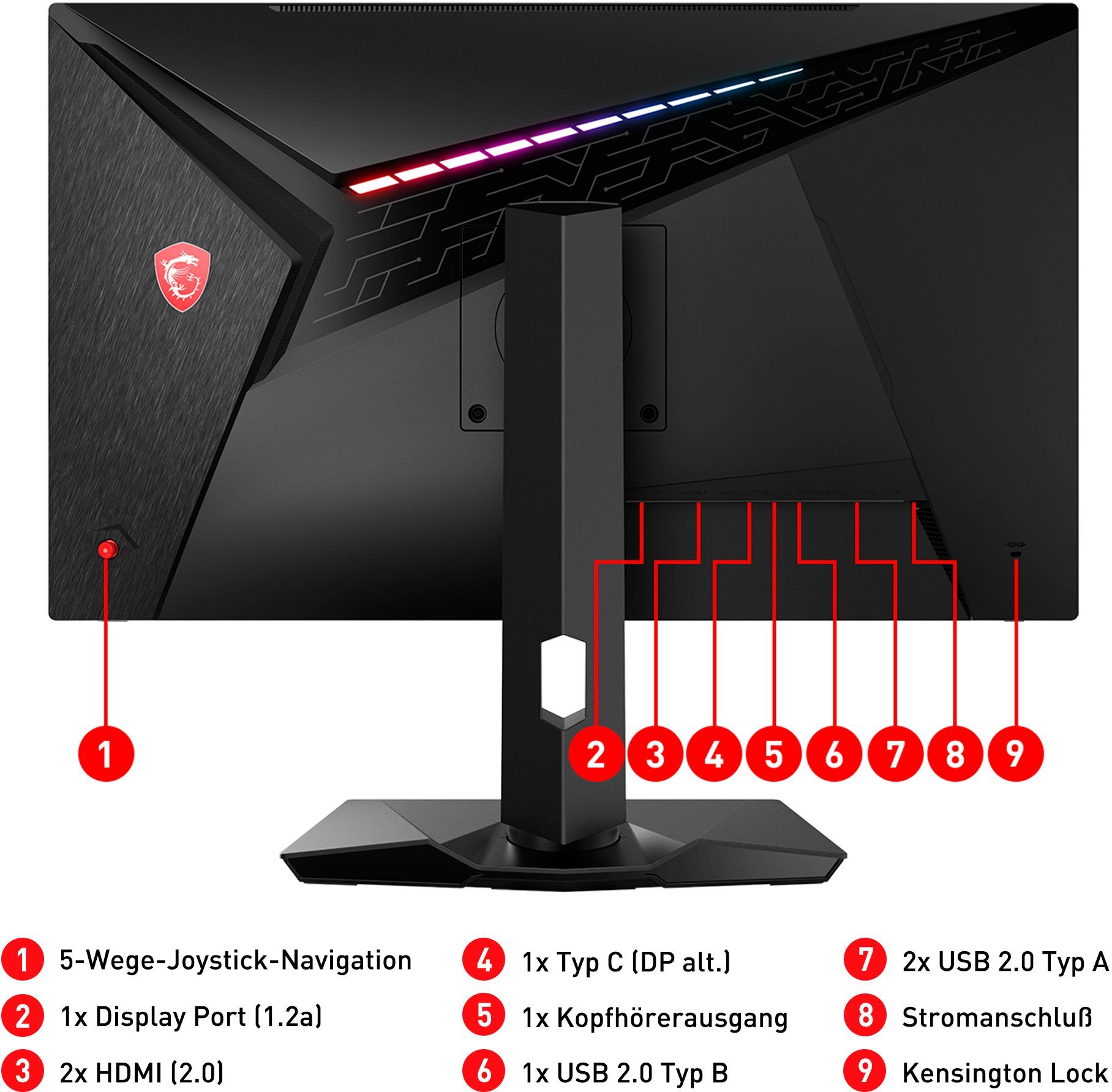 MSI Gaming-ledscherm Optix MAG274QRFDE-QD, 69 cm / 27", WQHD