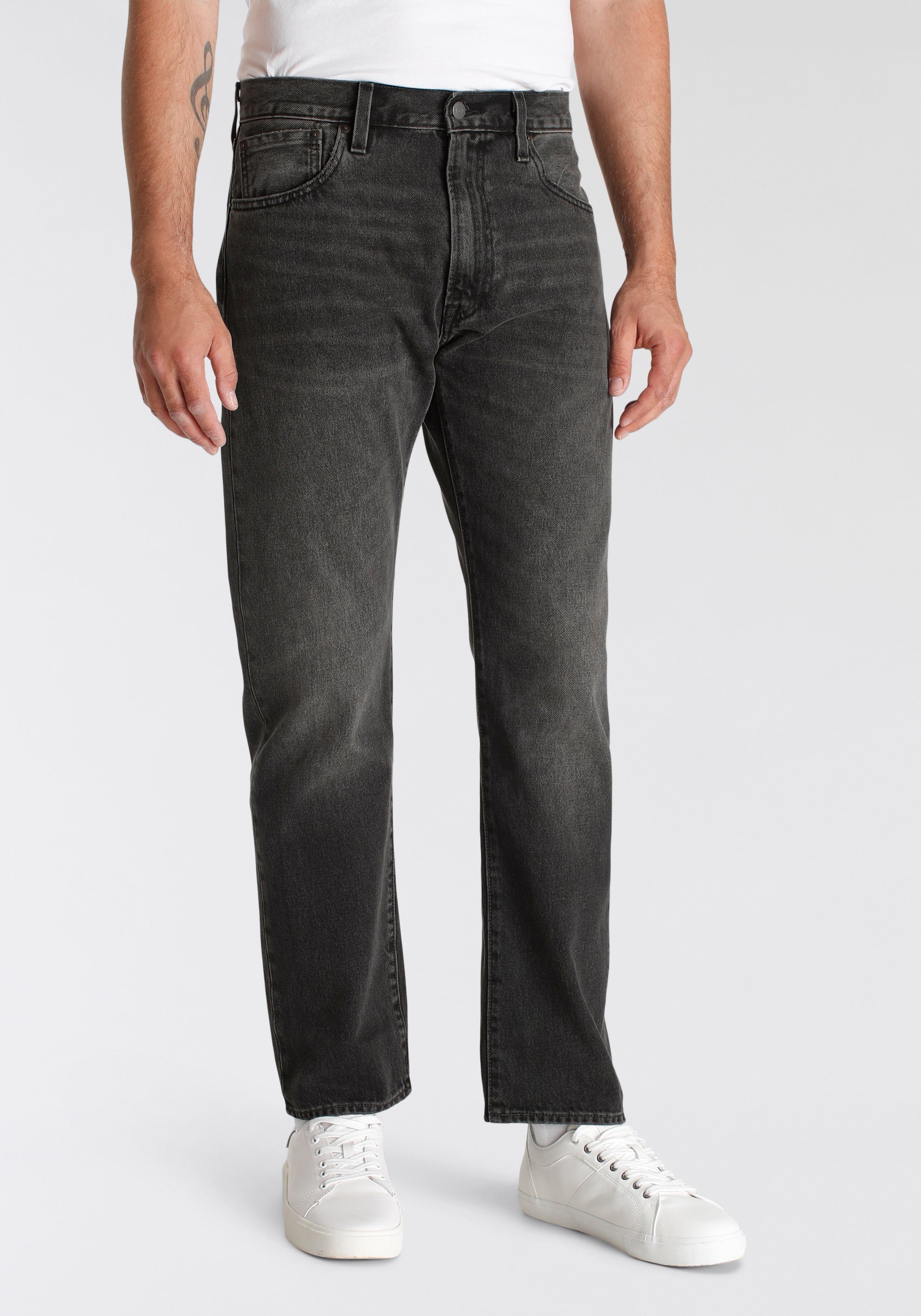 Levi's Straight jeans 551Z AUTHENTIC met leren badge heren straight jeans maat 30 grijs