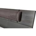wimex futonbed nottingham met hoofdbordbekleding en metalen sleepoot zwart