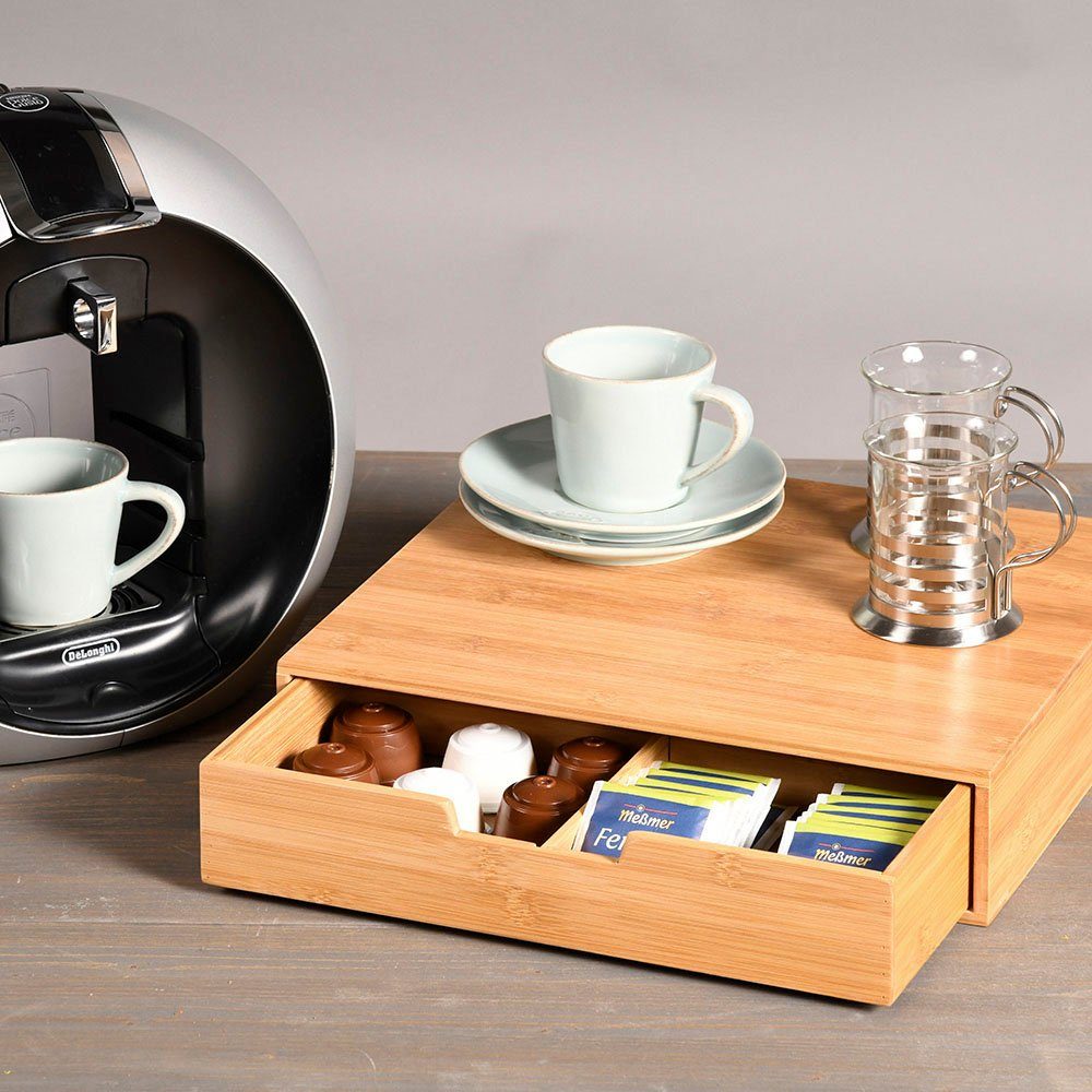 KESPER for kitchen & home Theedoos met uittrekbare lade, van fsc® gecertificeerd bamboe (1-delig)