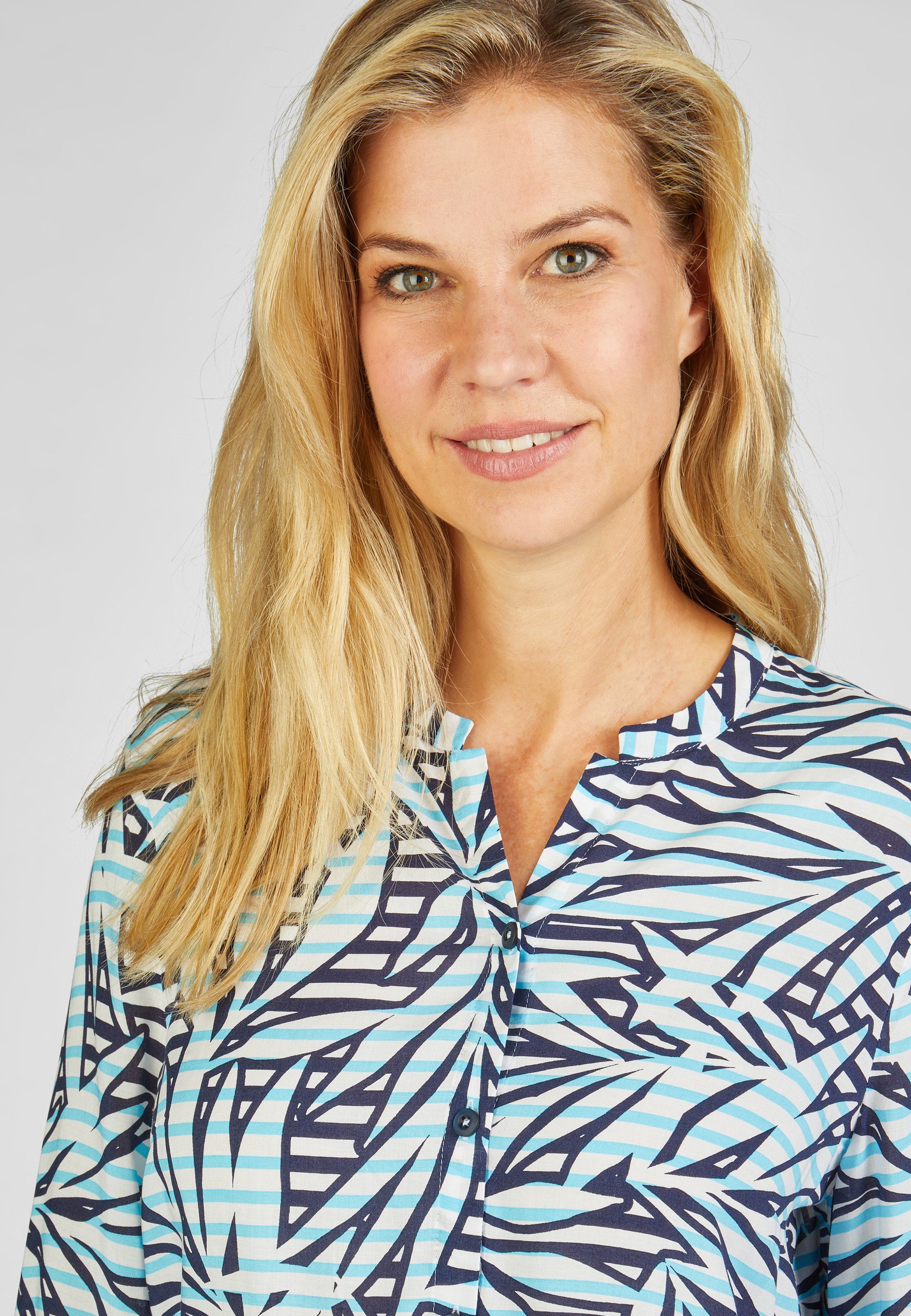 Rabe Blouse met lange mouwen met groot bloemenontwerp