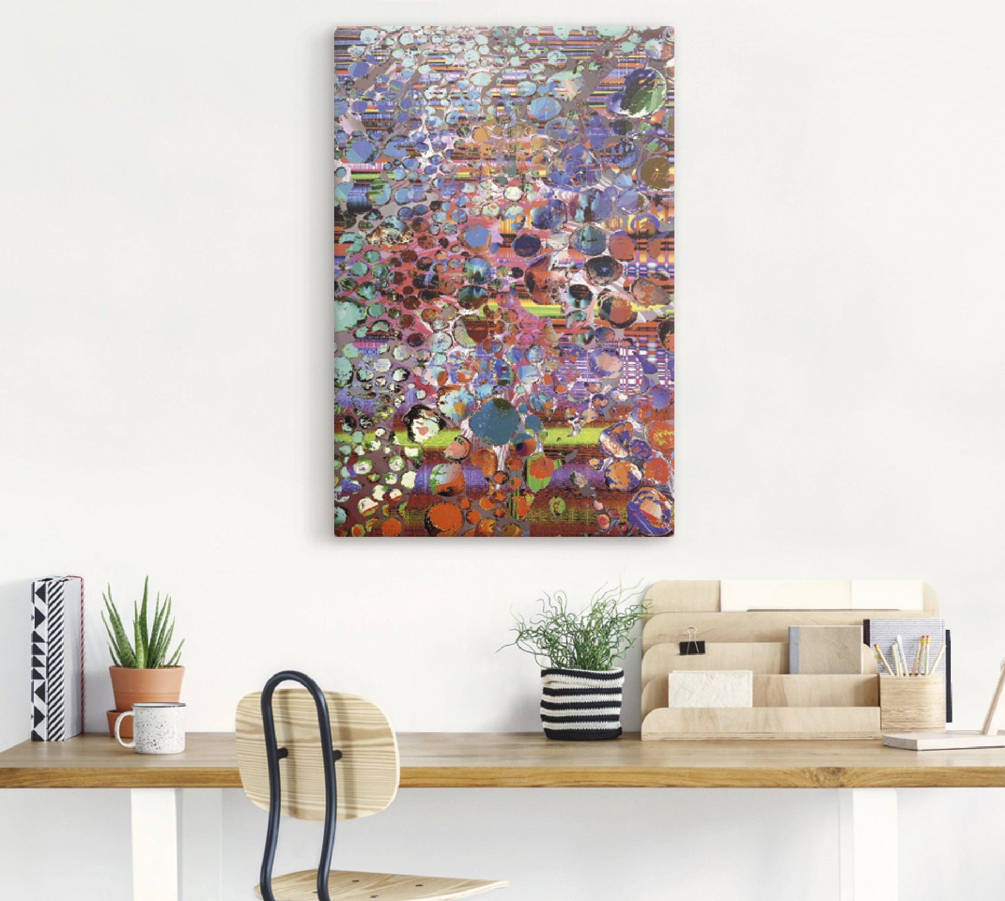 Artland Artprint op linnen Houten hoogland gespannen op een spieraam