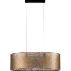 leonique hanglamp dorothe hoogwaardige kap van stof in goudkleur, magneetbevestiging, bijpassende lm e27-exclusief, made in europe goud