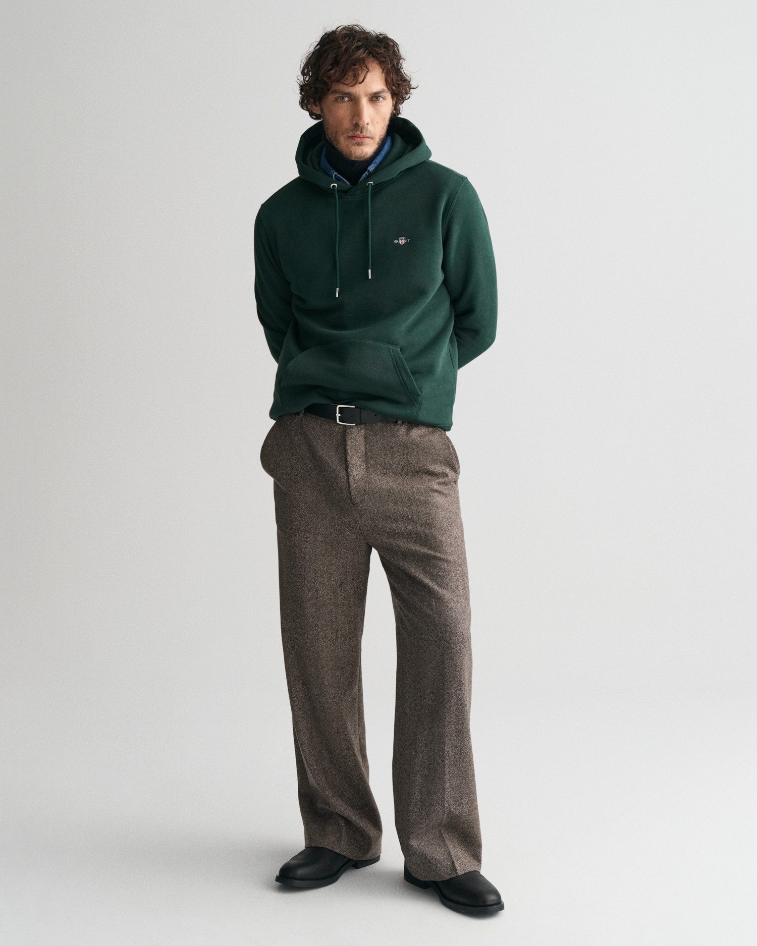 Gant Hoodie REG SHIELD HOODIE met logoborduursel op borsthoogte