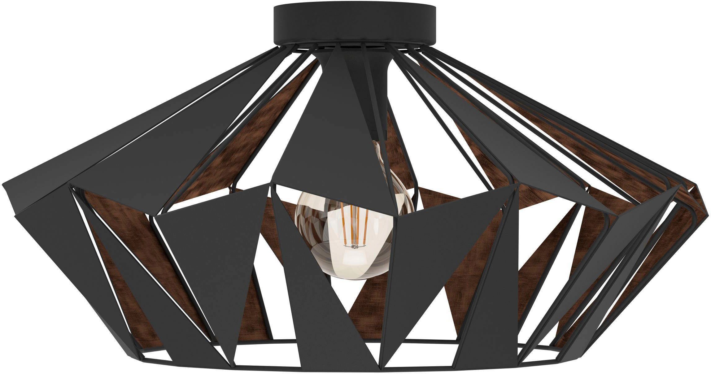 EGLO Plafondlamp CARLTON 6 Plafondlamp vintage, industrial, retro, E27, staal, Ø 47 cm (1 stuk)