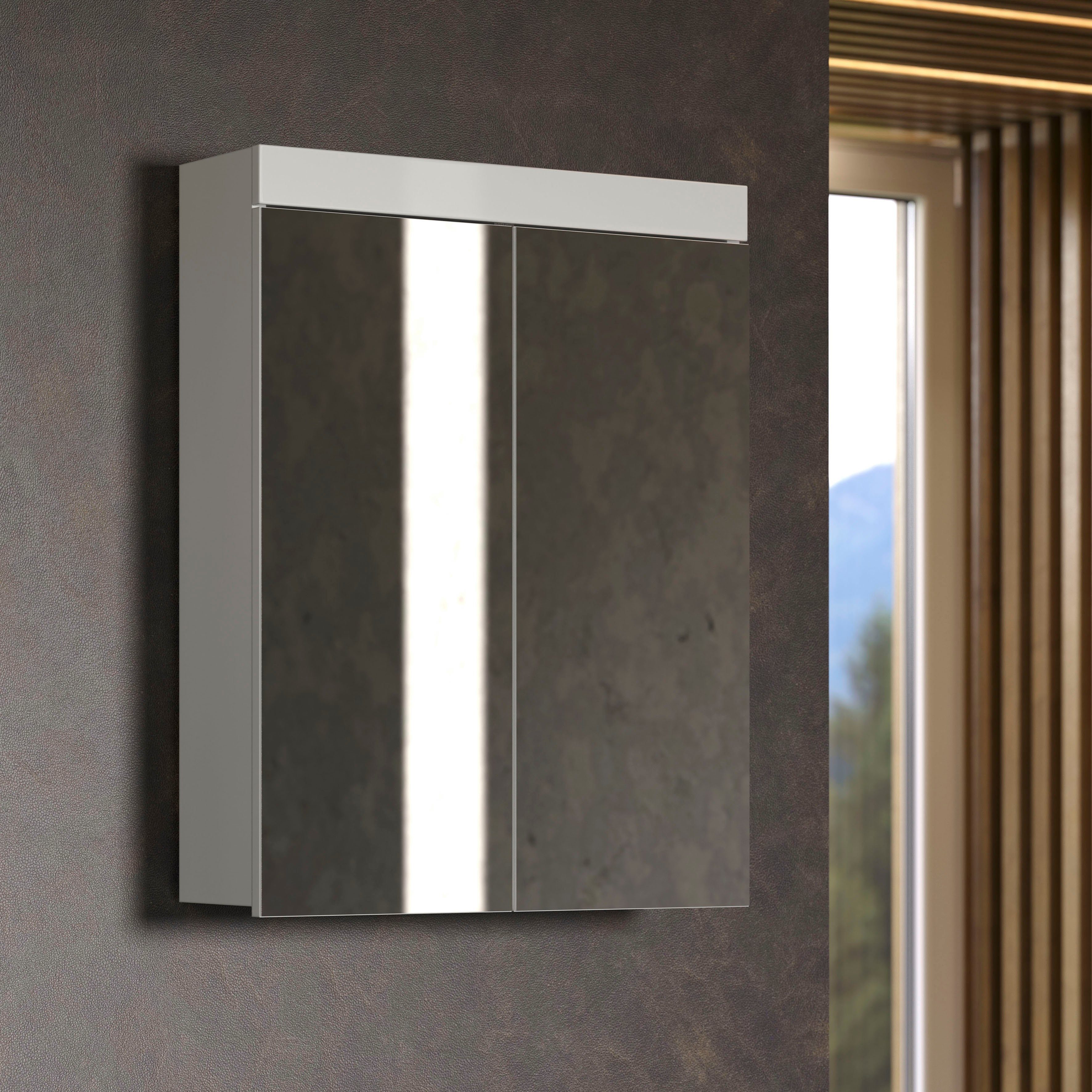 INOSIGN Spiegelkast Avena Badkamerkast optioneel met LED-verlichting - (B/D/H) 60/17/77 cm