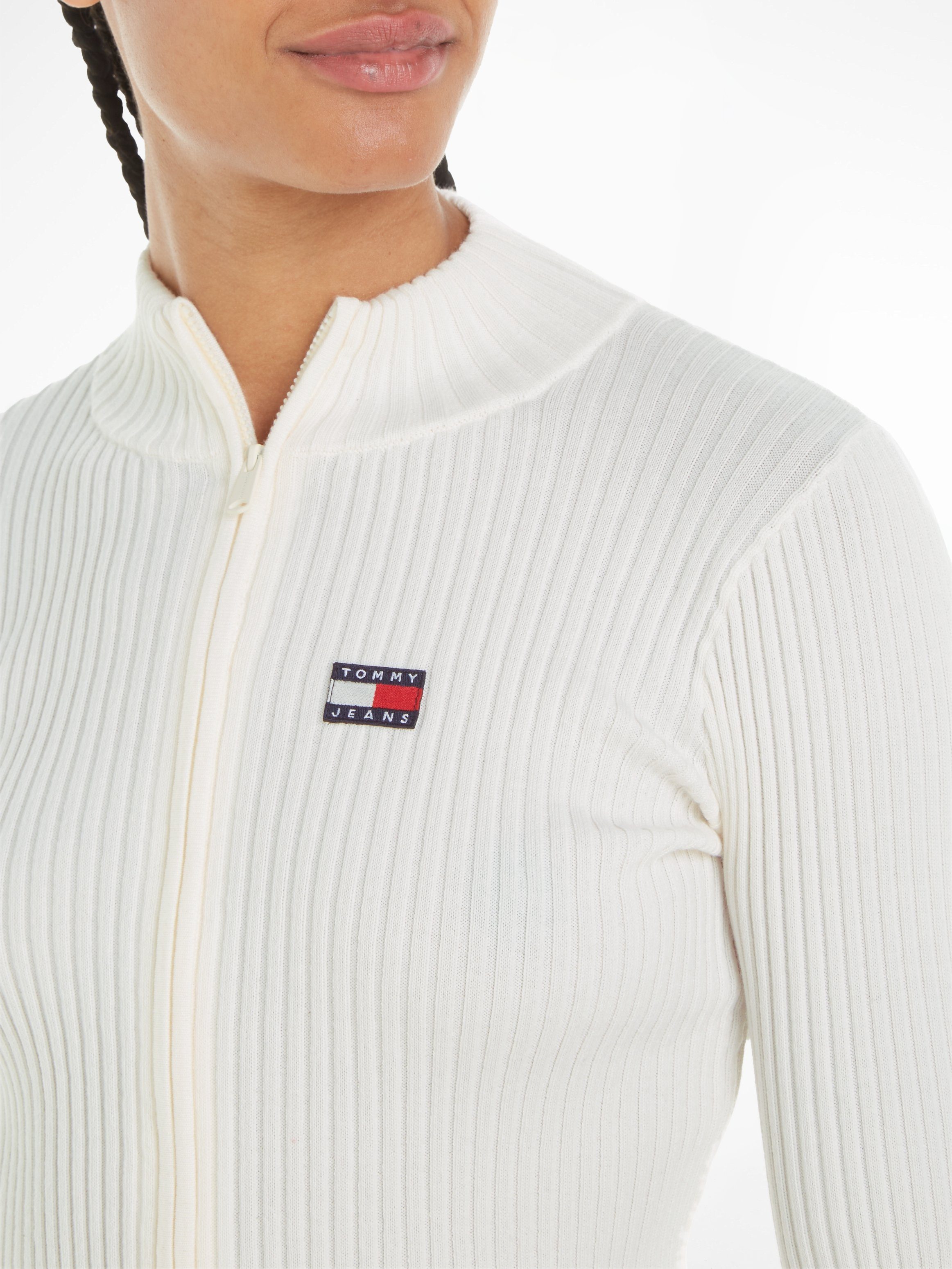 TOMMY JEANS Vest TJW ZIP THRU BADGE CARDIGAN