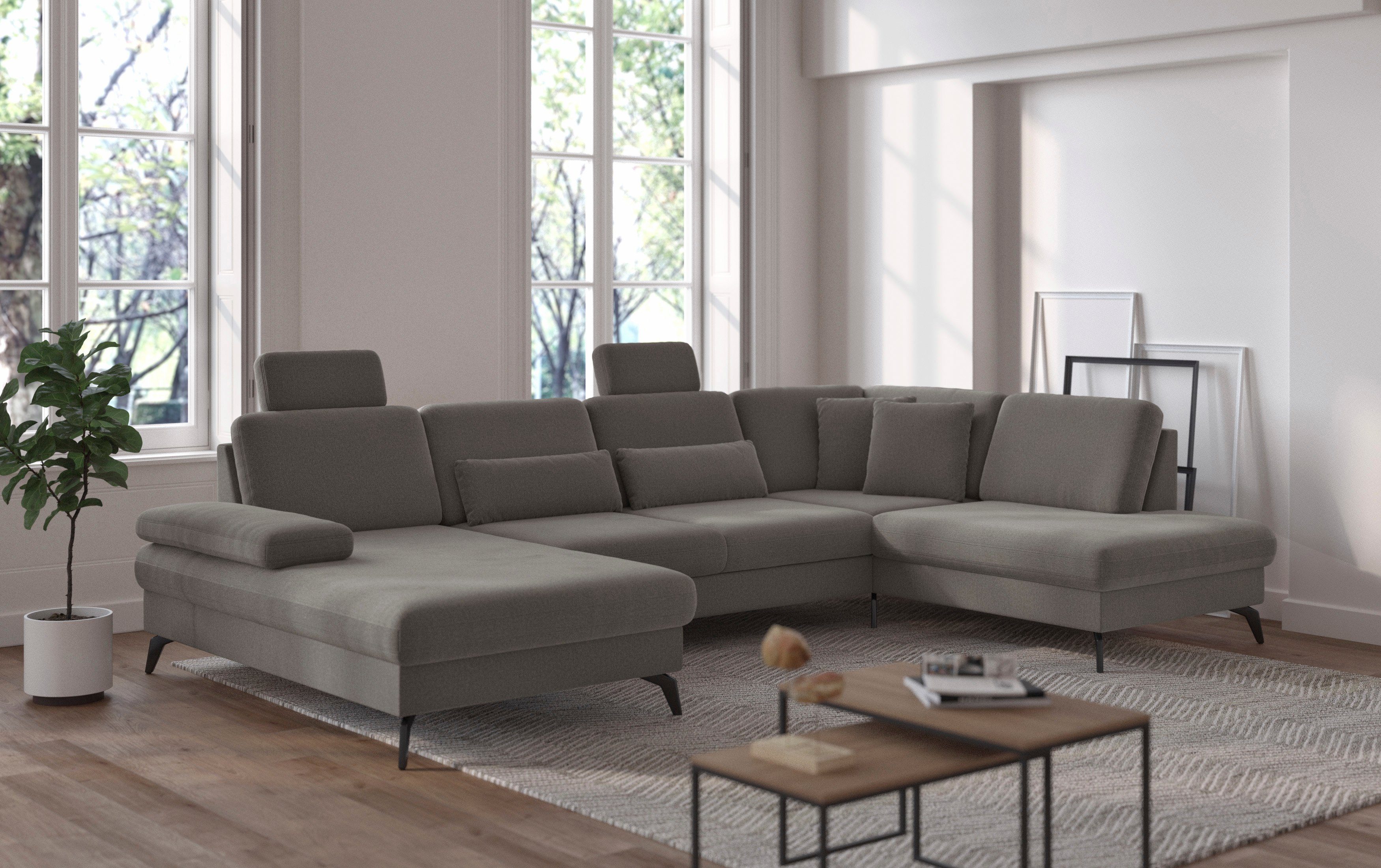 sit&more Zithoek Morris U-vorm, incl. zitdiepteverstelling keuze uit armleuningverstelling, bedfunctie & bedlade