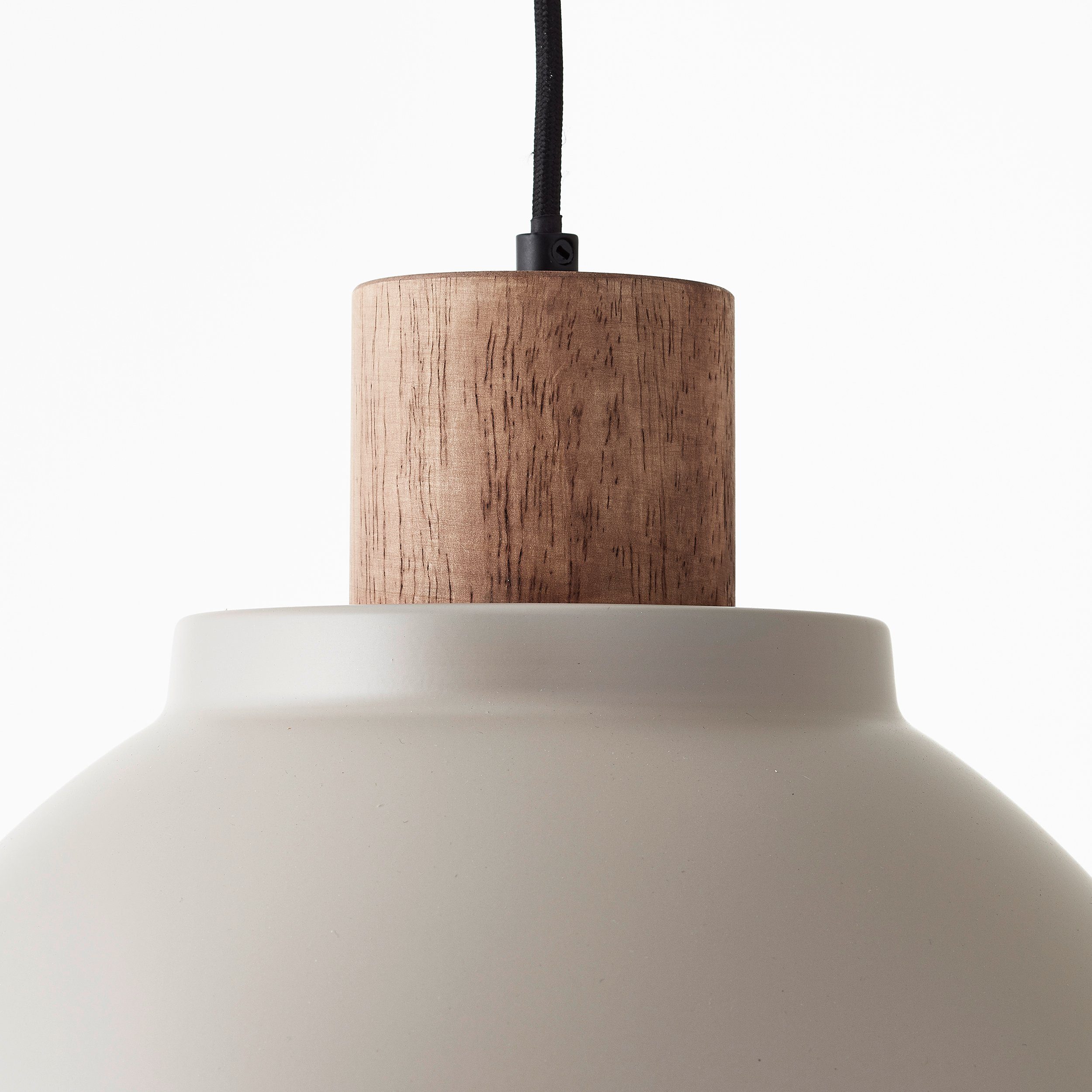Brilliant Leuchten Hanglamp Erena Hoogte 120 cm, Ø 38 cm, E27, inkortbaar, metaal/hout