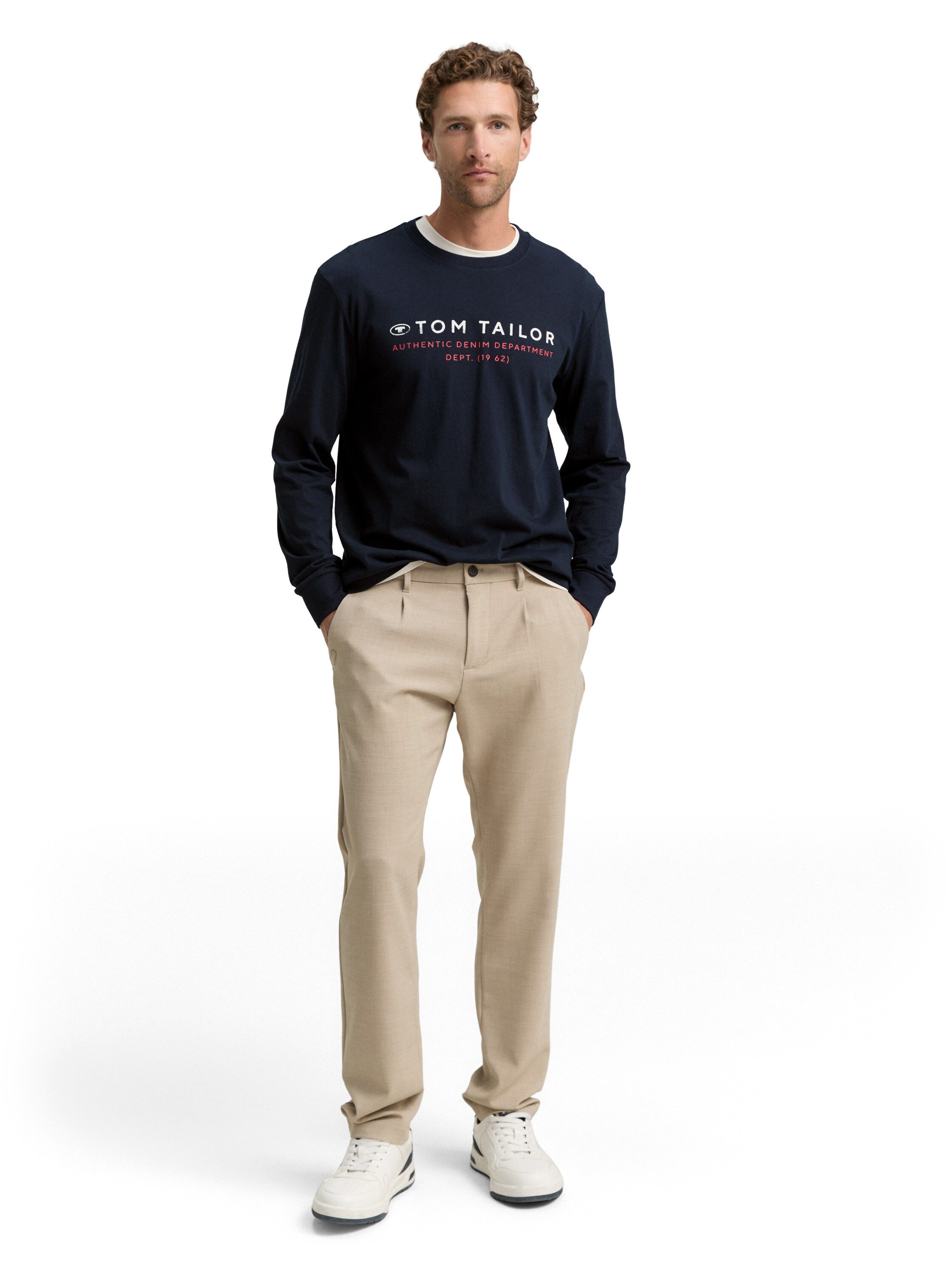 Tom Tailor Shirt met lange mouwen met logoprint