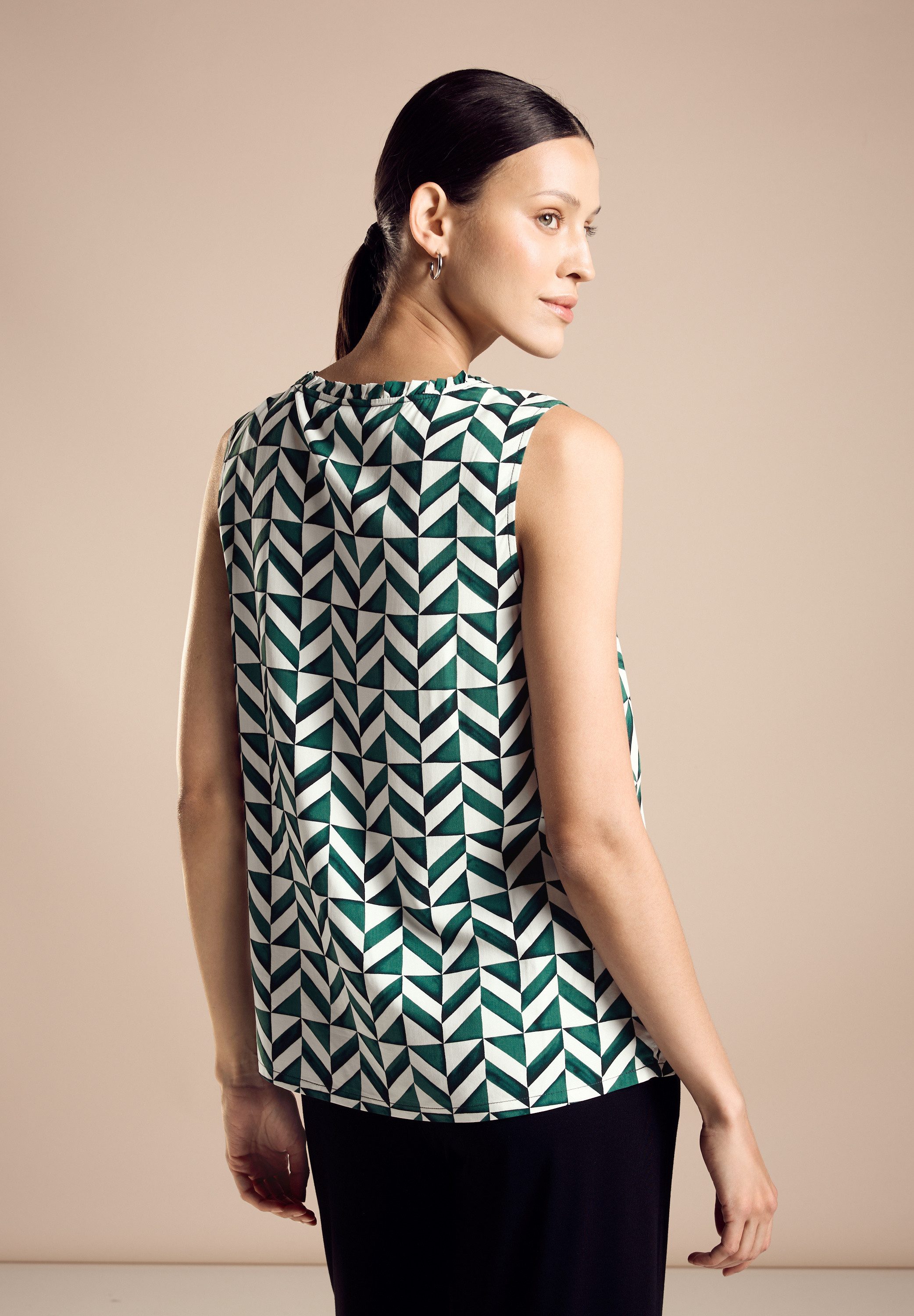 STREET ONE Gedessineerde blouse met print all-over