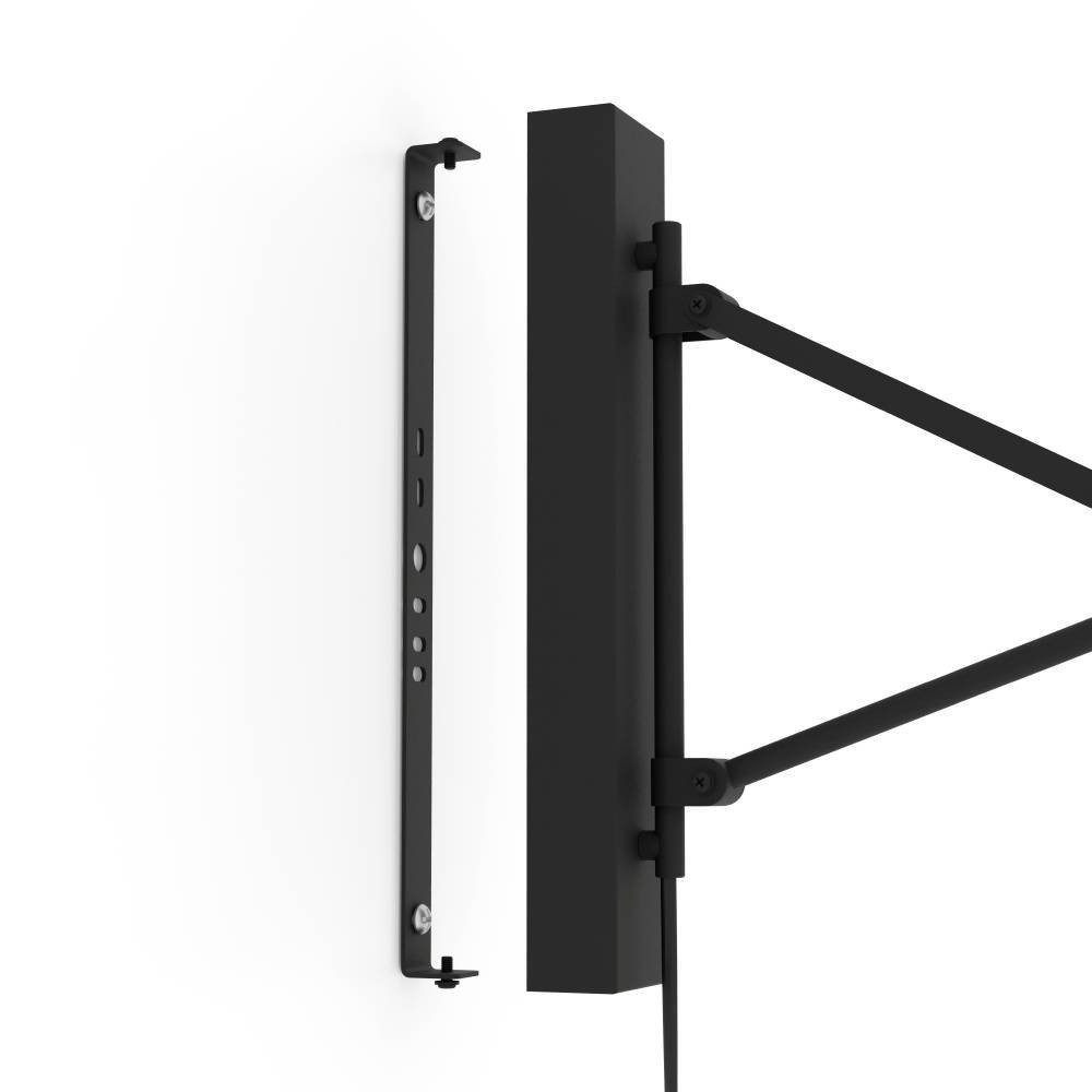 EGLO Wandlamp FORCADET Wandlamp, metaal in zwart, textiel in grijs, leeslamp, E27 fitting (1 stuk)