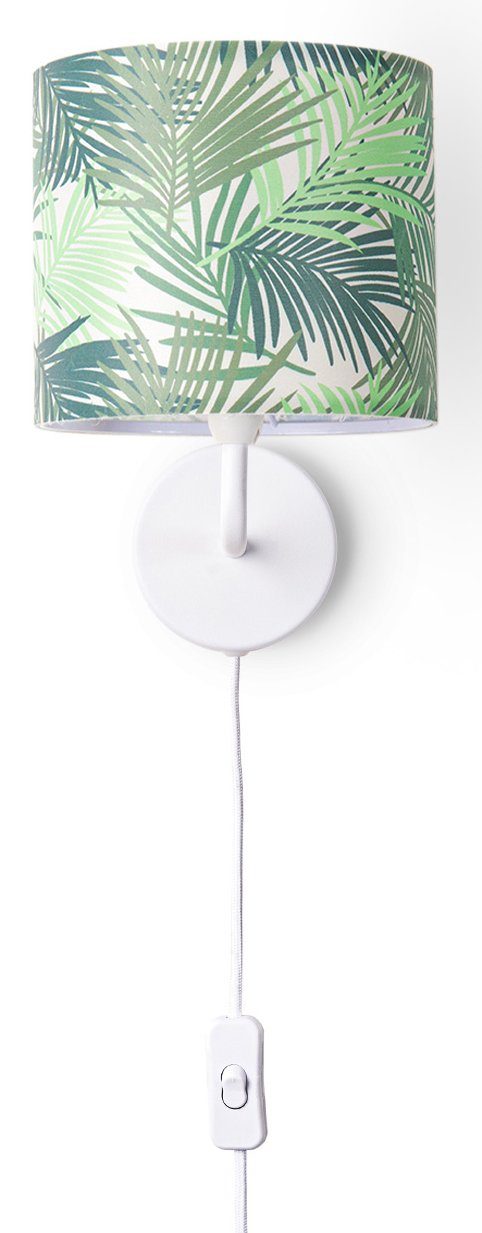 Paco Home Wandlamp Oostende 534 Woonkamerlamp lampenkap slaapkamer kantoor lamp jungle palm