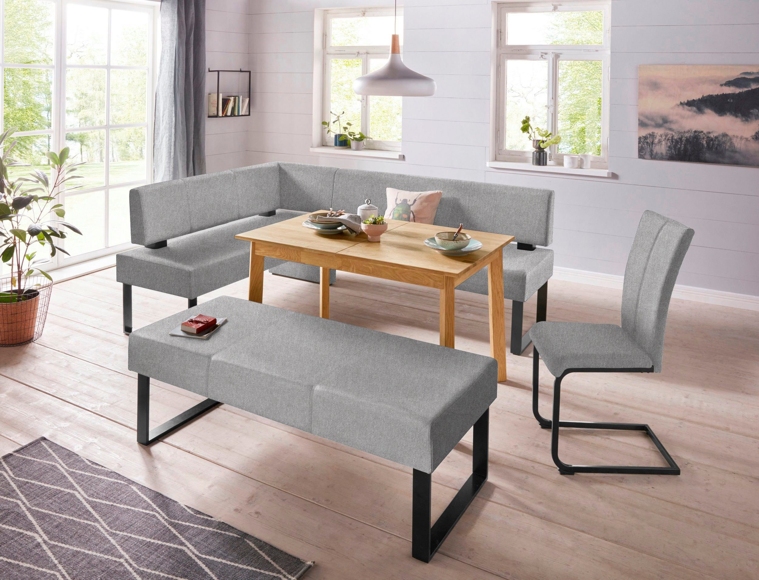Home affaire Zitbank Oliver Breedte 140 cm, met metalen frame