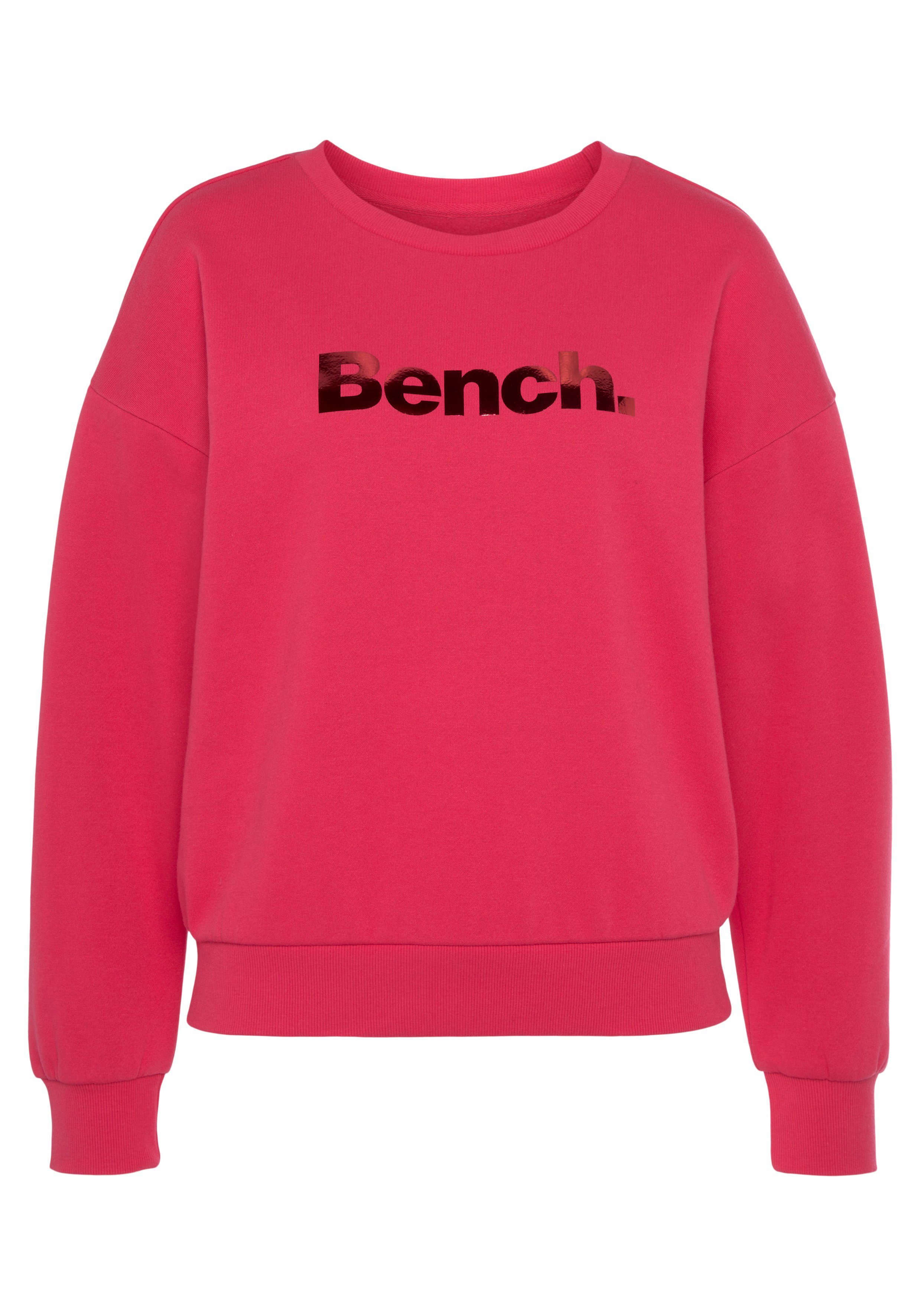 Bench. Loungewear Sweatshirt Loungeshirt met glanzende logoprint, loungewear