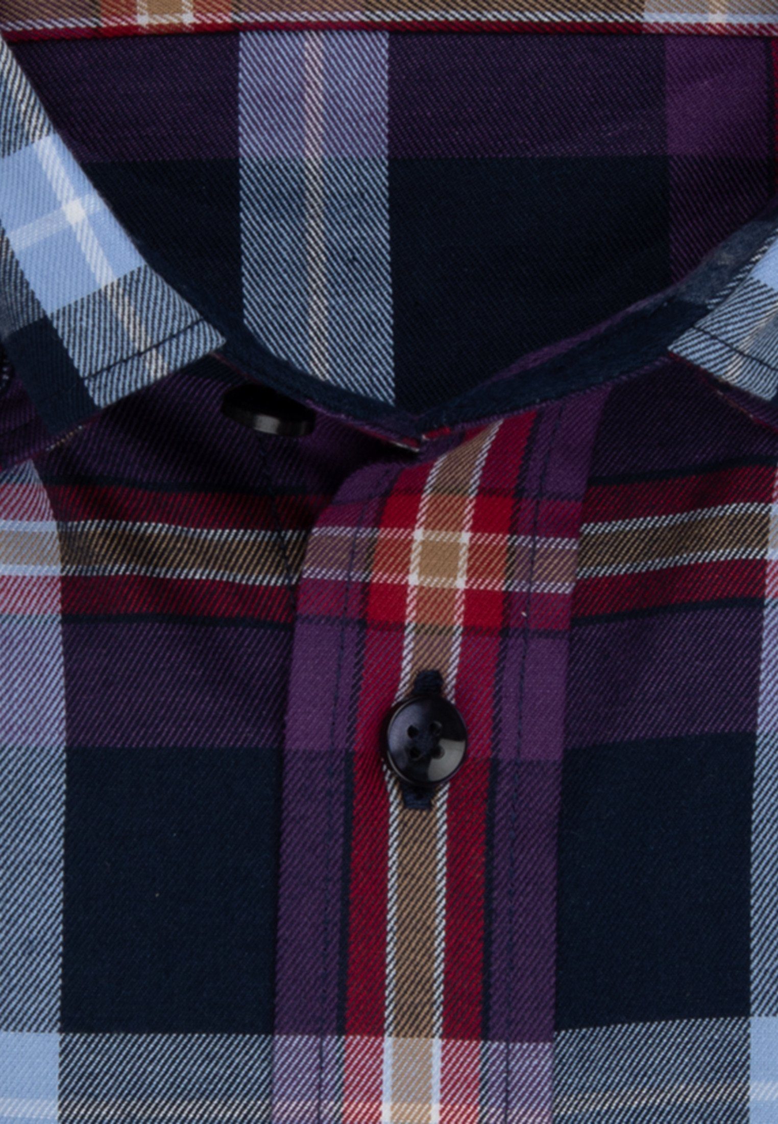 seidensticker Flanellen overhemd Regular lange mouwen button-downkraag ruit