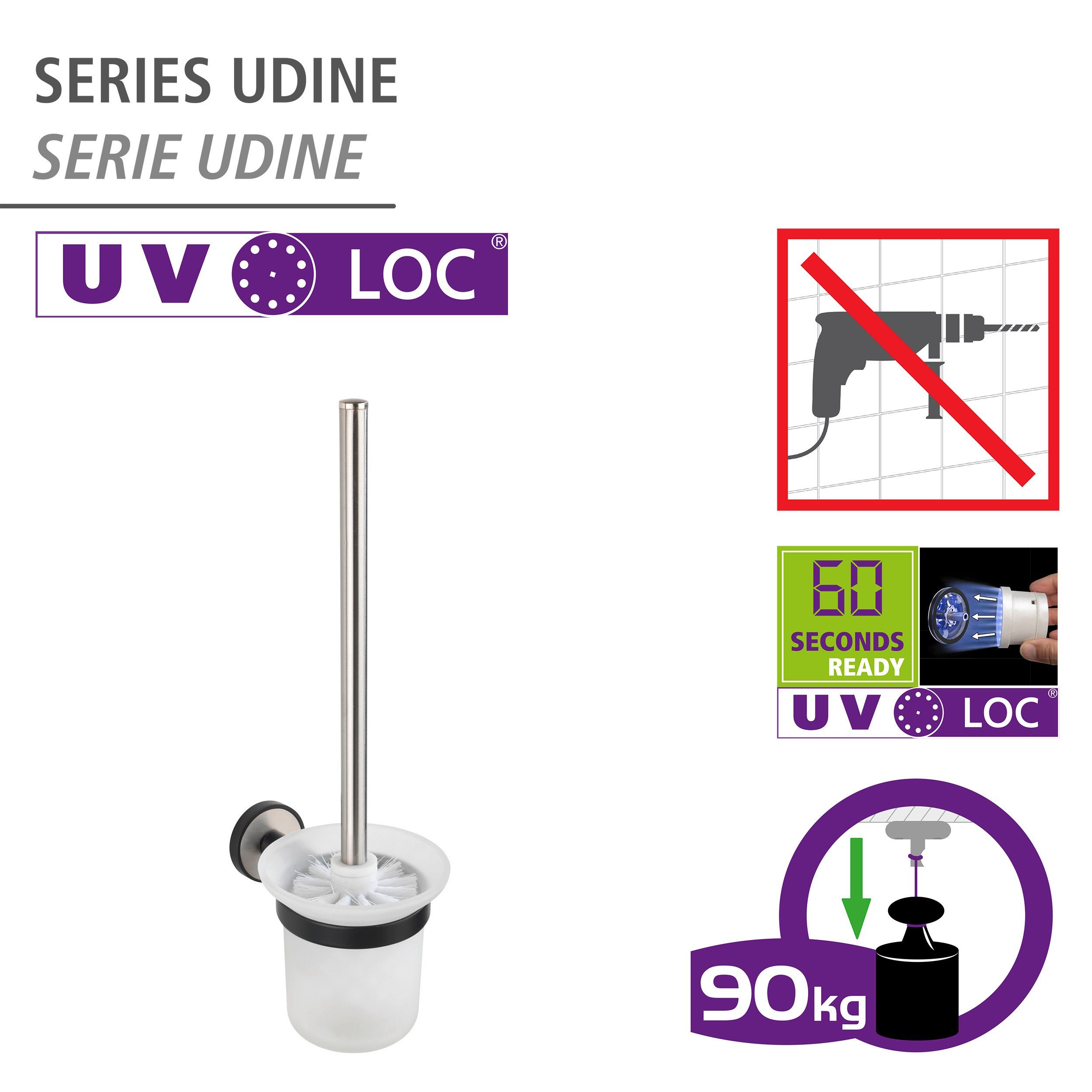 WENKO Toiletset UV-Loc® Udine bevestigen zonder boren