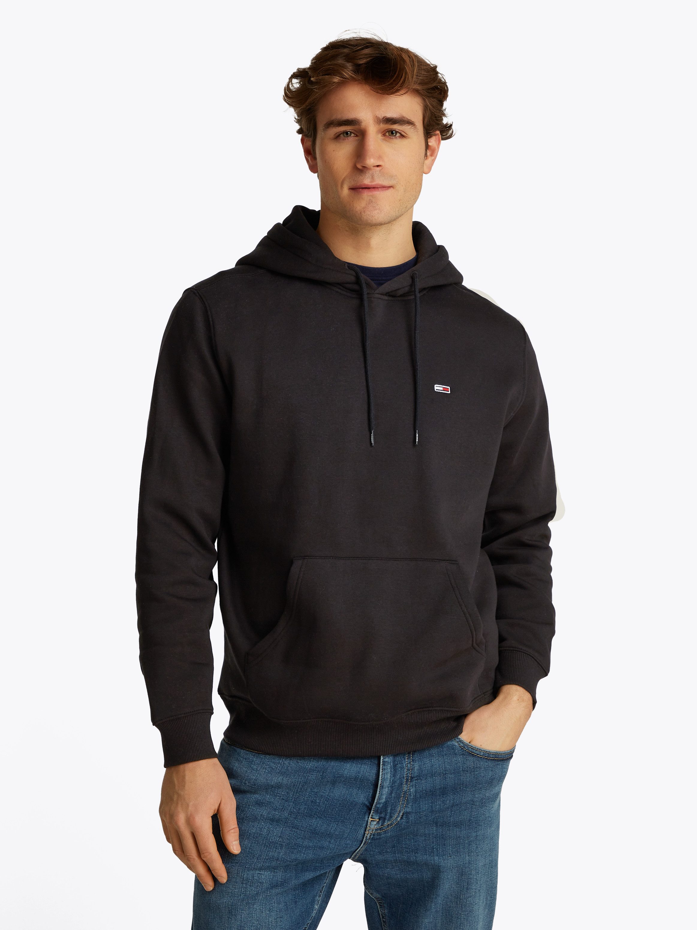 TOMMY JEANS Sweatshirt TJM REG S FLAG HOODIE met geborduurd merklogo op borsthoogte heren sweaters maat XXXL zwart