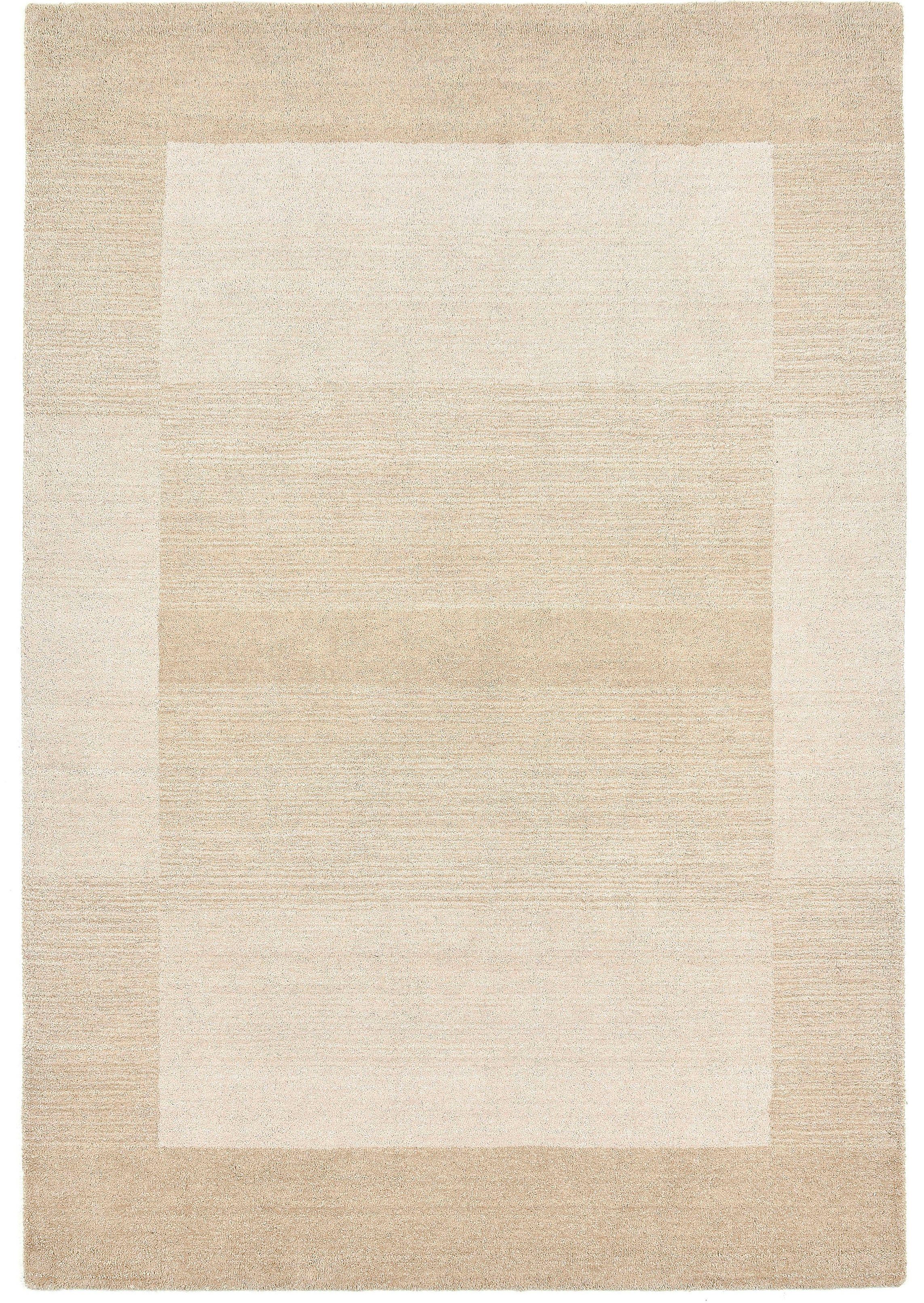 THEKO Wollen kleed Gabbeh super, Handgeweven vloerkleed, randdessin, zuivere wol, met de hand geweven