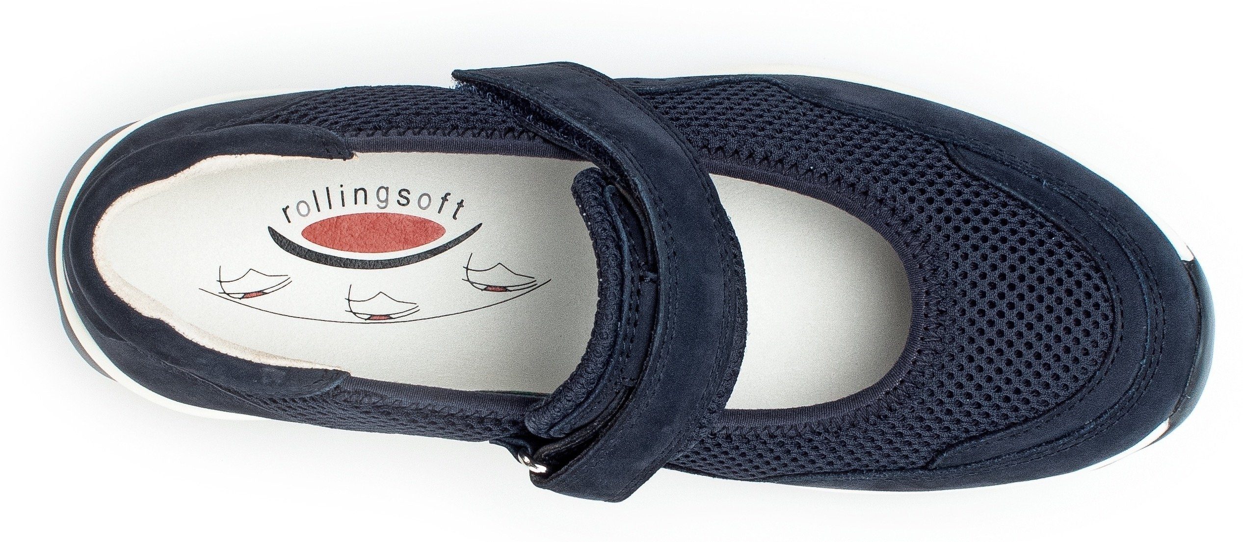 Gabor Rollingsoft Ballerina's met riempje klittenbandschoen, vrijetijdsschoen, comfortabele schoen met klittenband