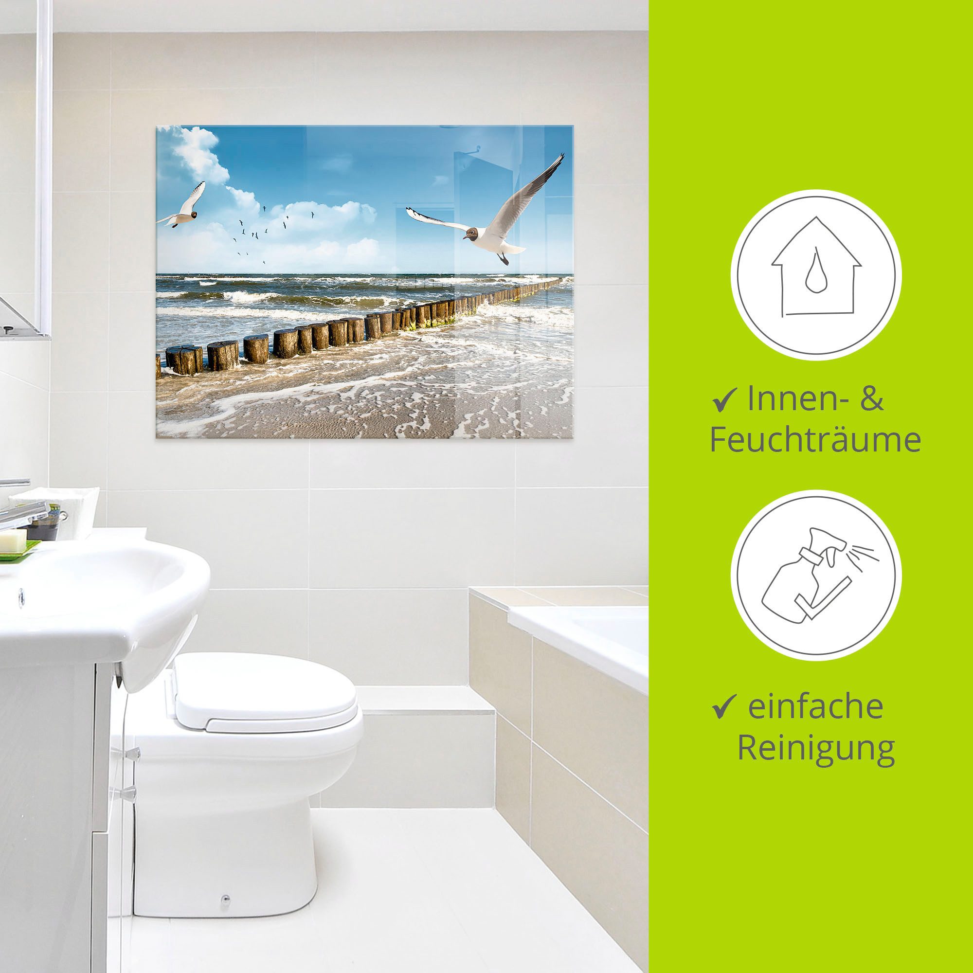 Artland Print op glas Oostzee in verschillende maten