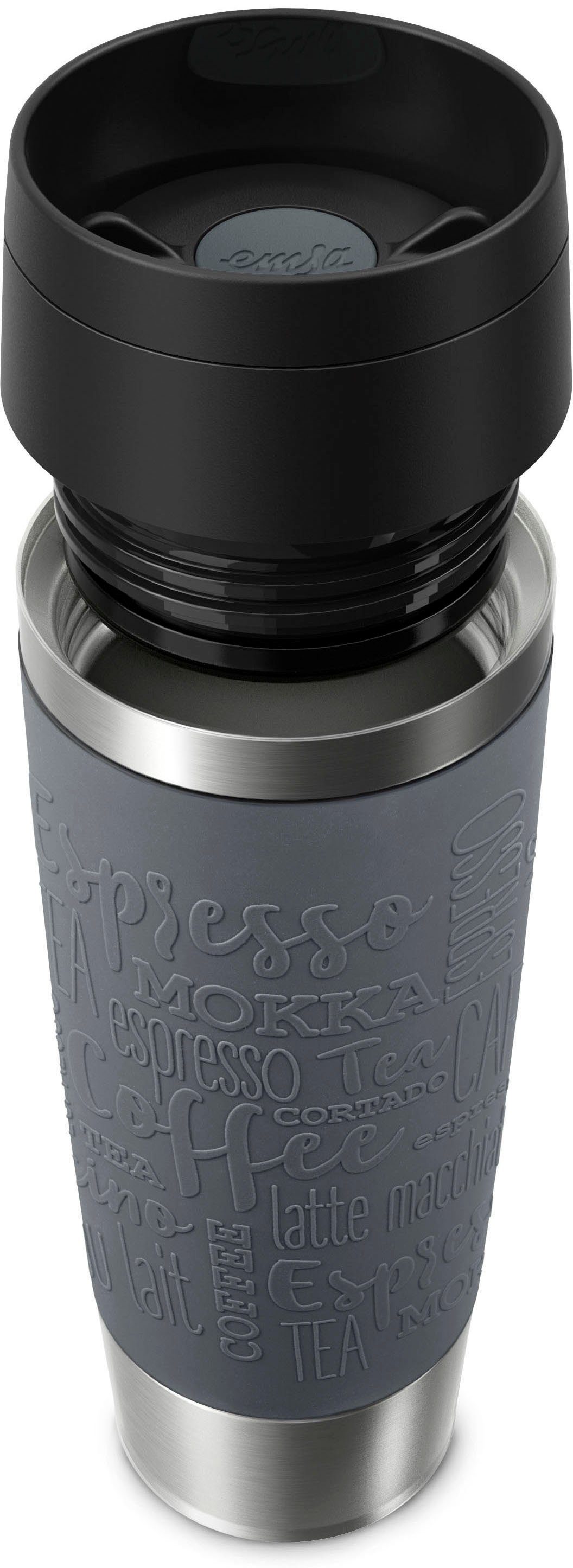 Emsa Thermosbeker Travel Mug Classic, met 360° drinkopening 4u heet, 8u koud - 360 ml / 6u heet, 12u koud - 500 ml, 100% dicht