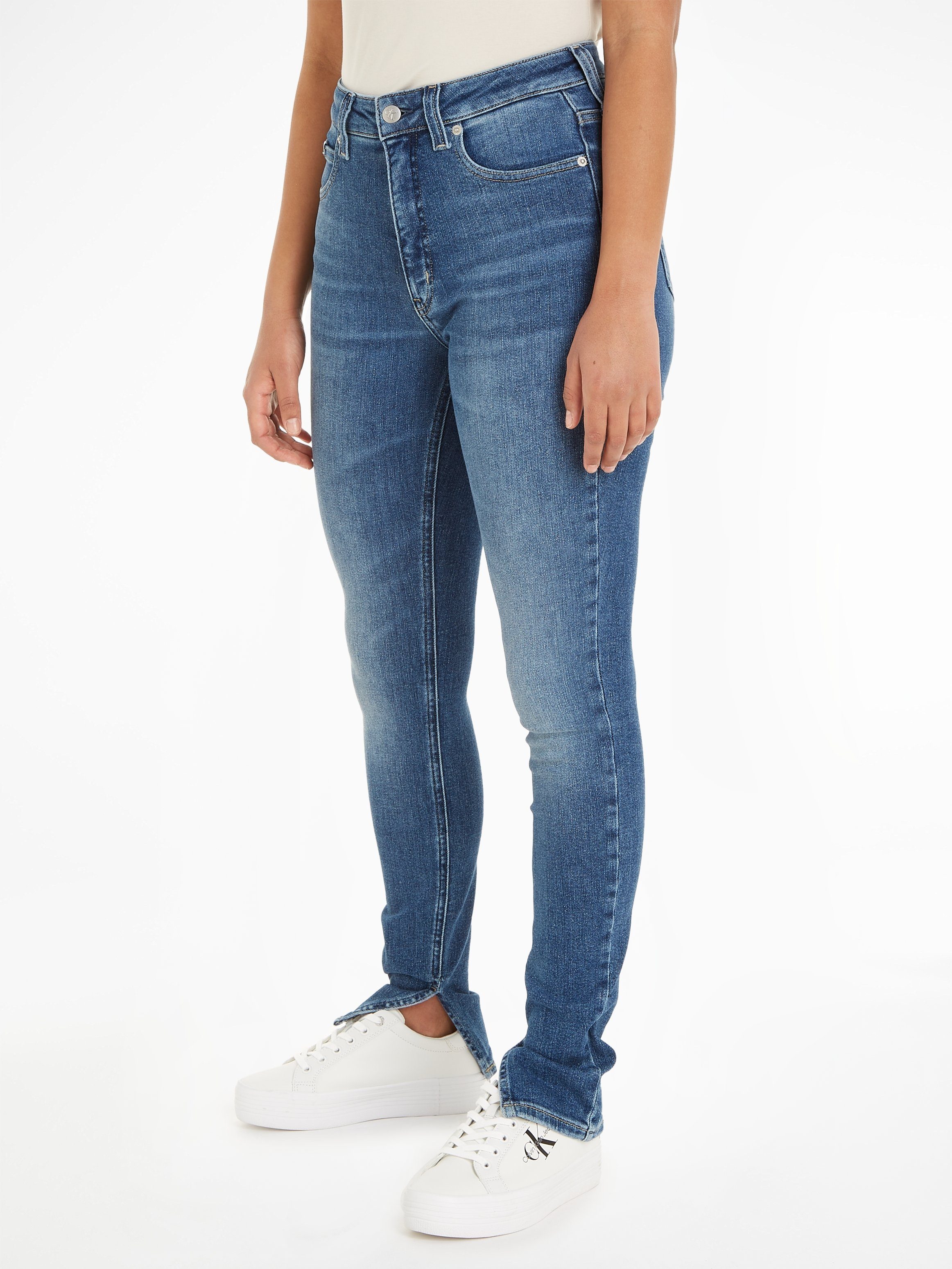 NU 20% KORTING: Calvin Klein Skinny fit jeans HIGH RISE SUPER SKINNY ANKLE