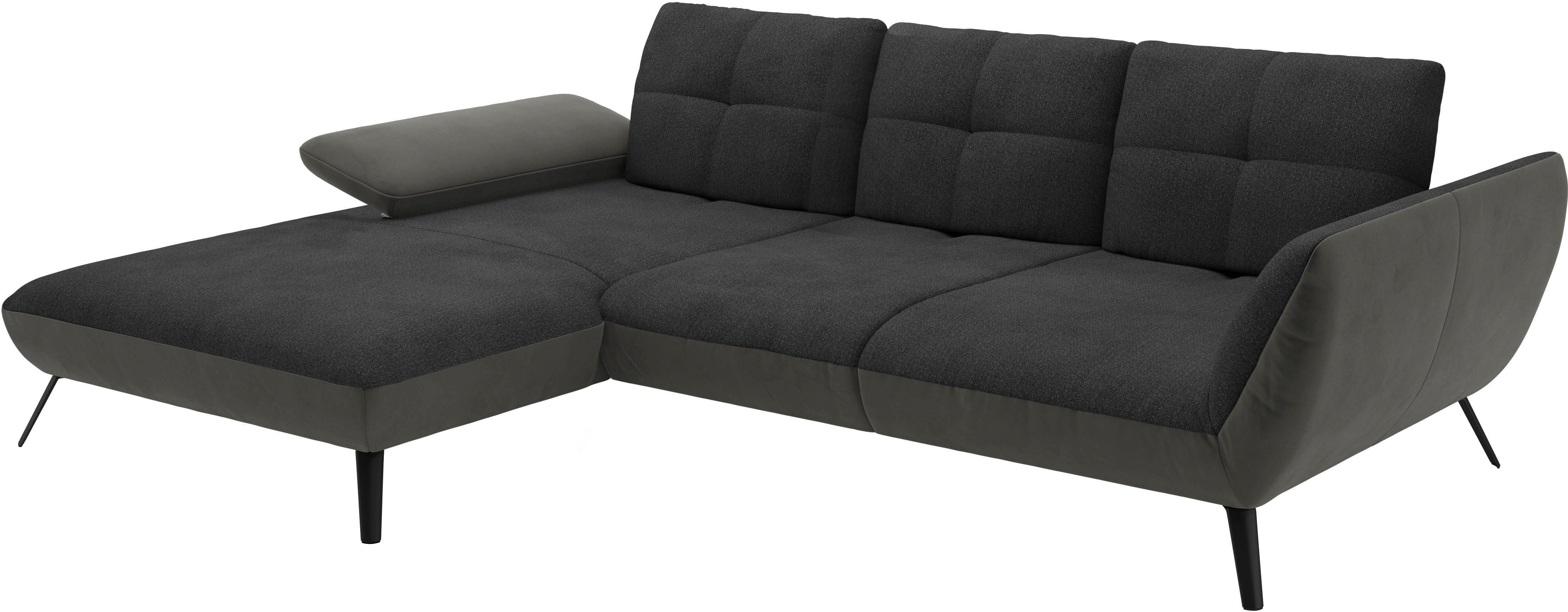 Places of Style Hoekbank Mikado L-vorm incl. zitdiepteverstelling en armleuningverstelling