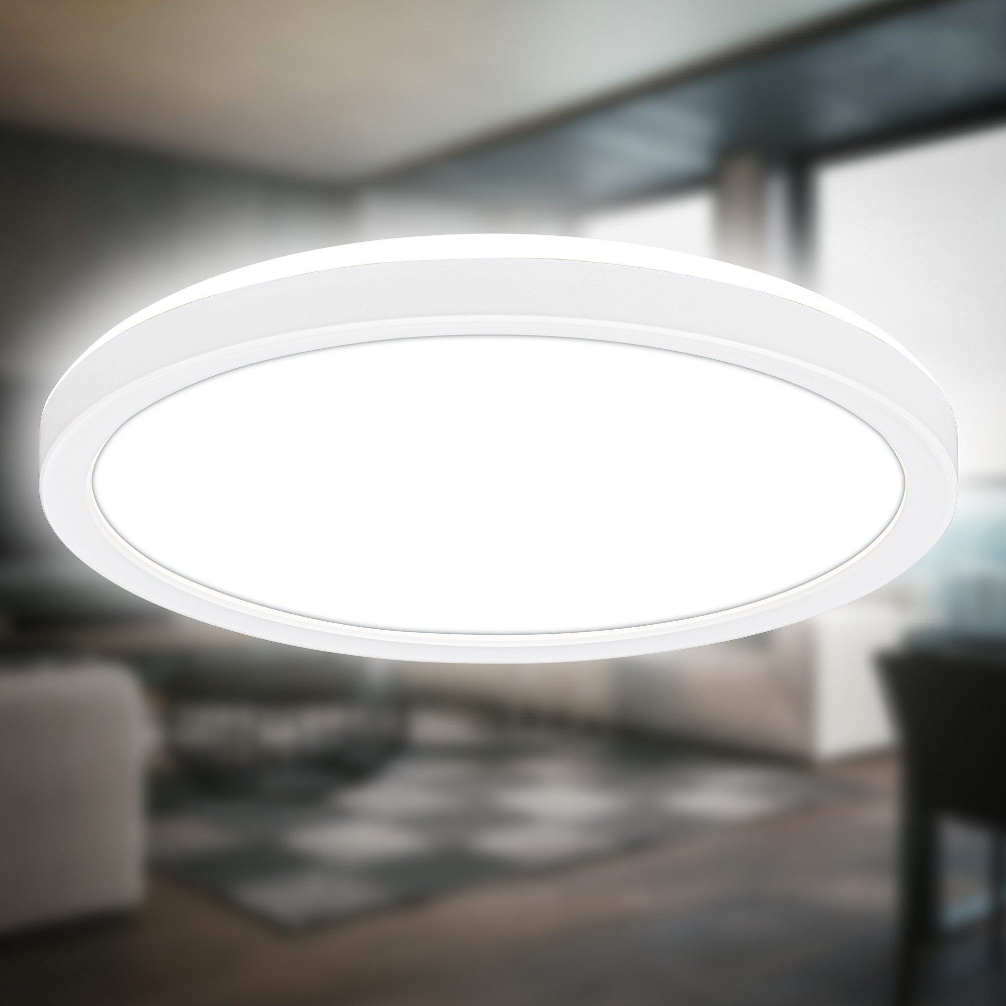 B.K.Licht Led-plafondlamp BKL1598 ultra dunne plafondlamp, LED paneel met backlight