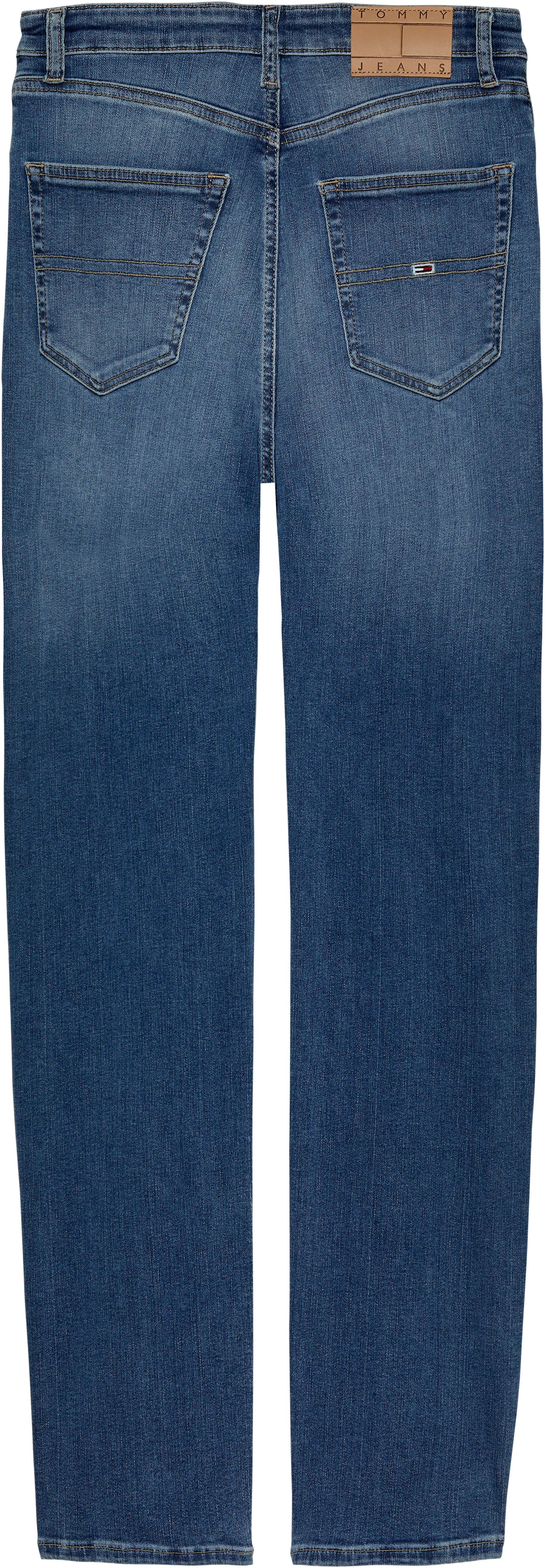 TOMMY JEANS Straight jeans JULIE High Waist Straight Jeans Rechtdoor gesneden denim jeans met hoge taille en Tommy logo-badge