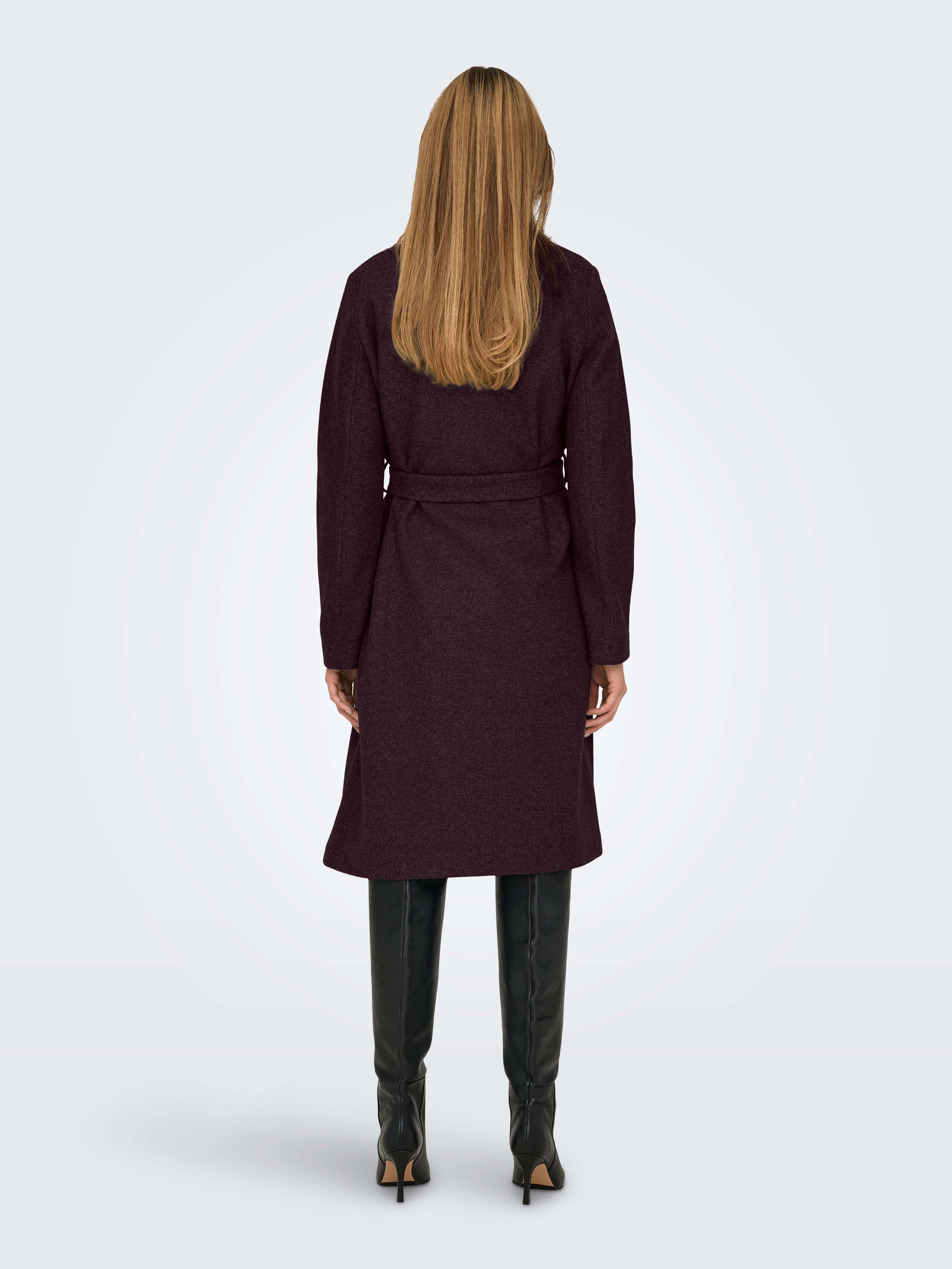 Only Lange jas ONLALVILDA LIFE WRAP COAT OTW