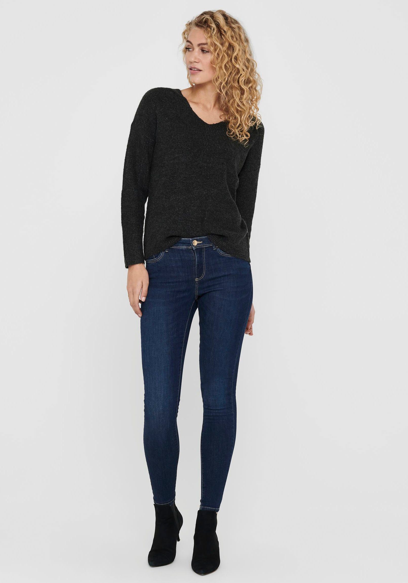 Only Gebreide trui ONLCAMILLA V-NECK L/S PULLOVER KNT NOOS