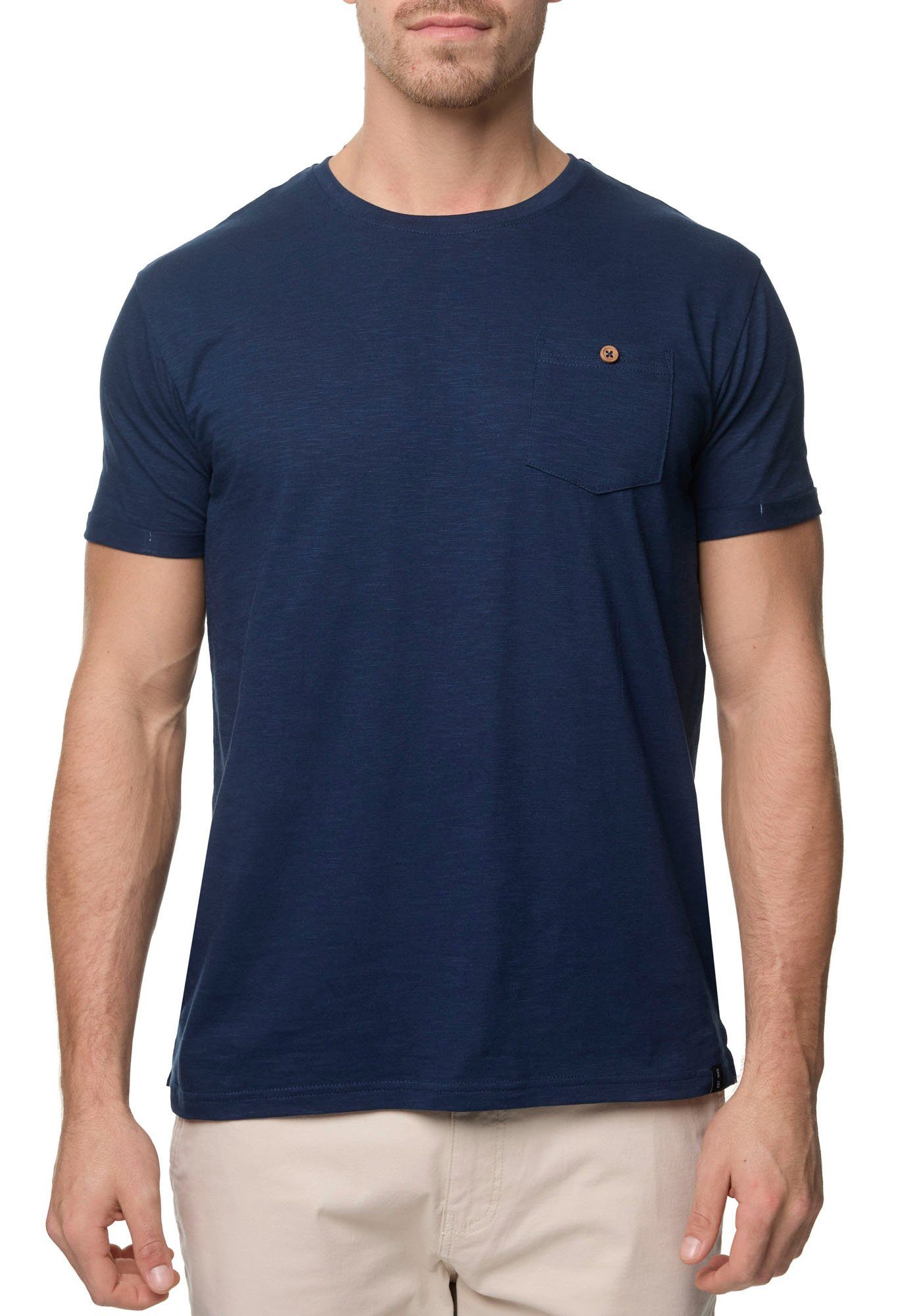 Indicode Shirt met ronde hals INGiuse heren ronde hals maat XL blauw