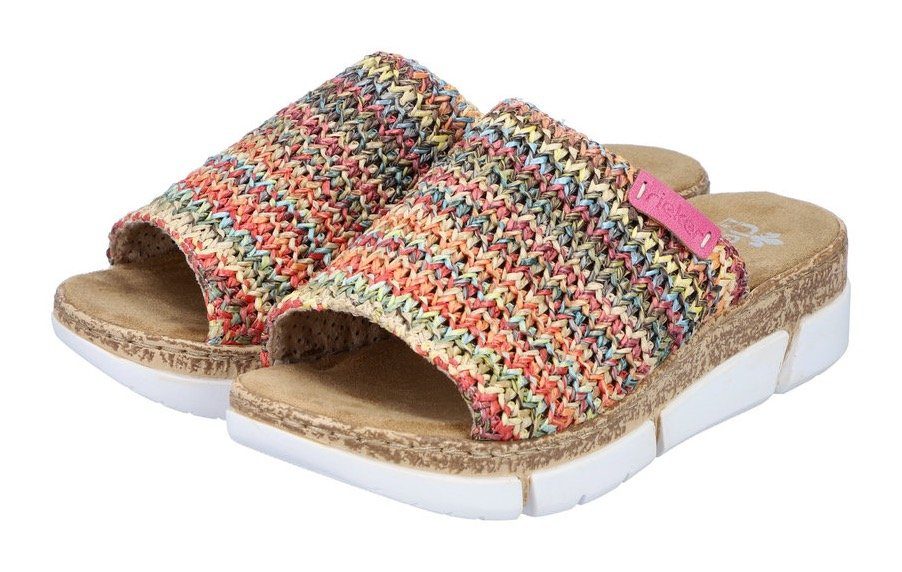 Rieker Slippers sleehak, zomerschoen, slippers in zomerlook